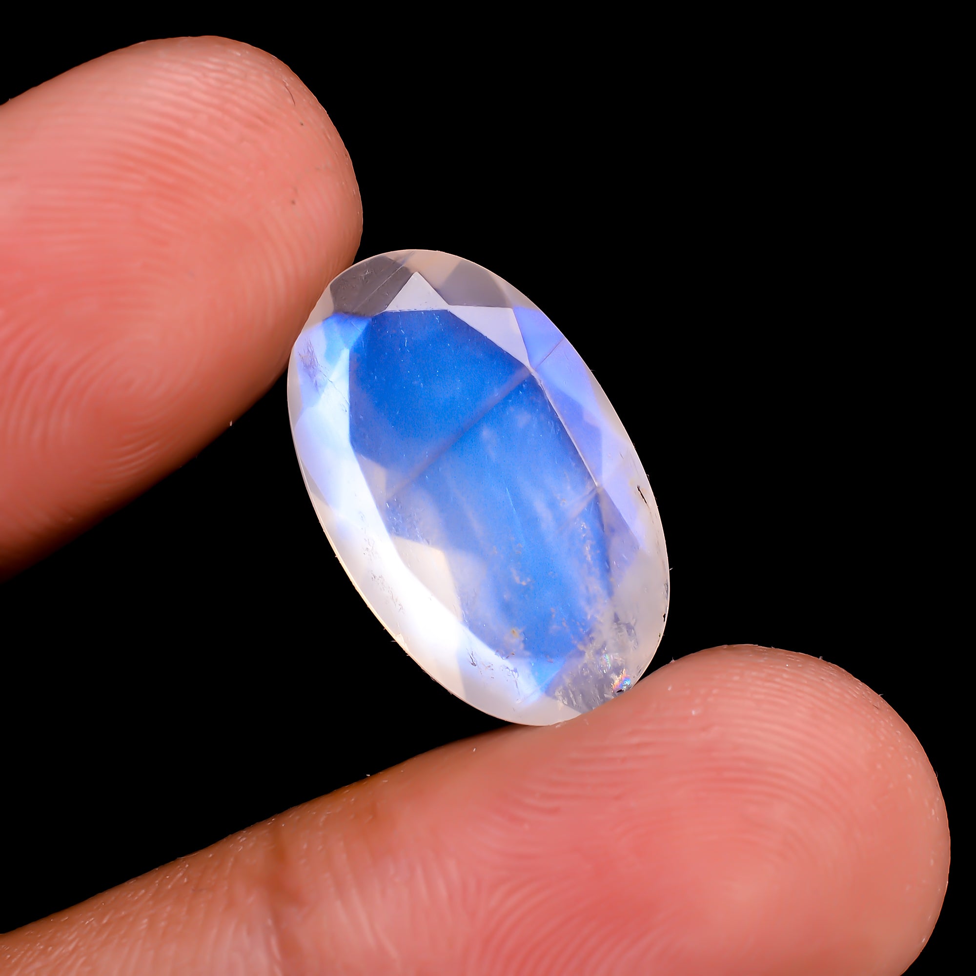 Rainbow Moonstone Oval Shape Cut stone For Making Jewelry 6.5 Ct. 18X11X5 mm Y-9544