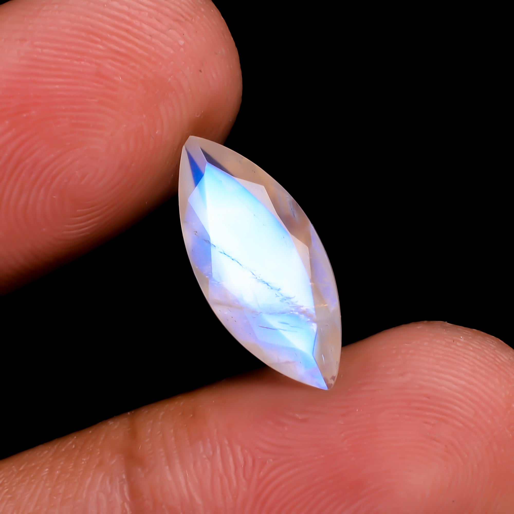 Rainbow Moonstone Marquise Shape Cut stone For Making Jewelry 3 Ct. 15X7X5 mm Y-9547