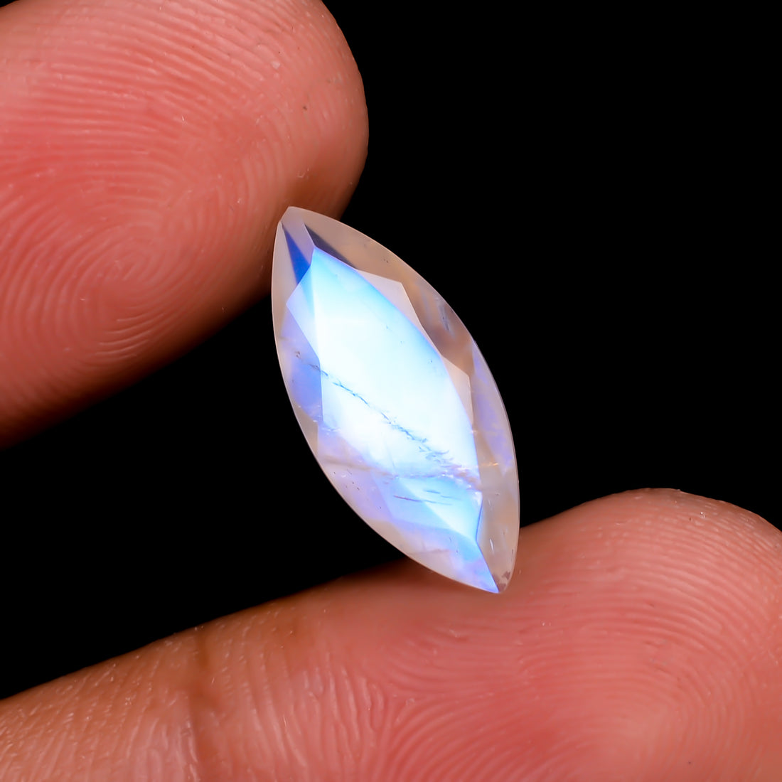 Rainbow Moonstone Marquise Shape Cut stone For Making Jewelry 3 Ct. 15X7X5 mm Y-9547