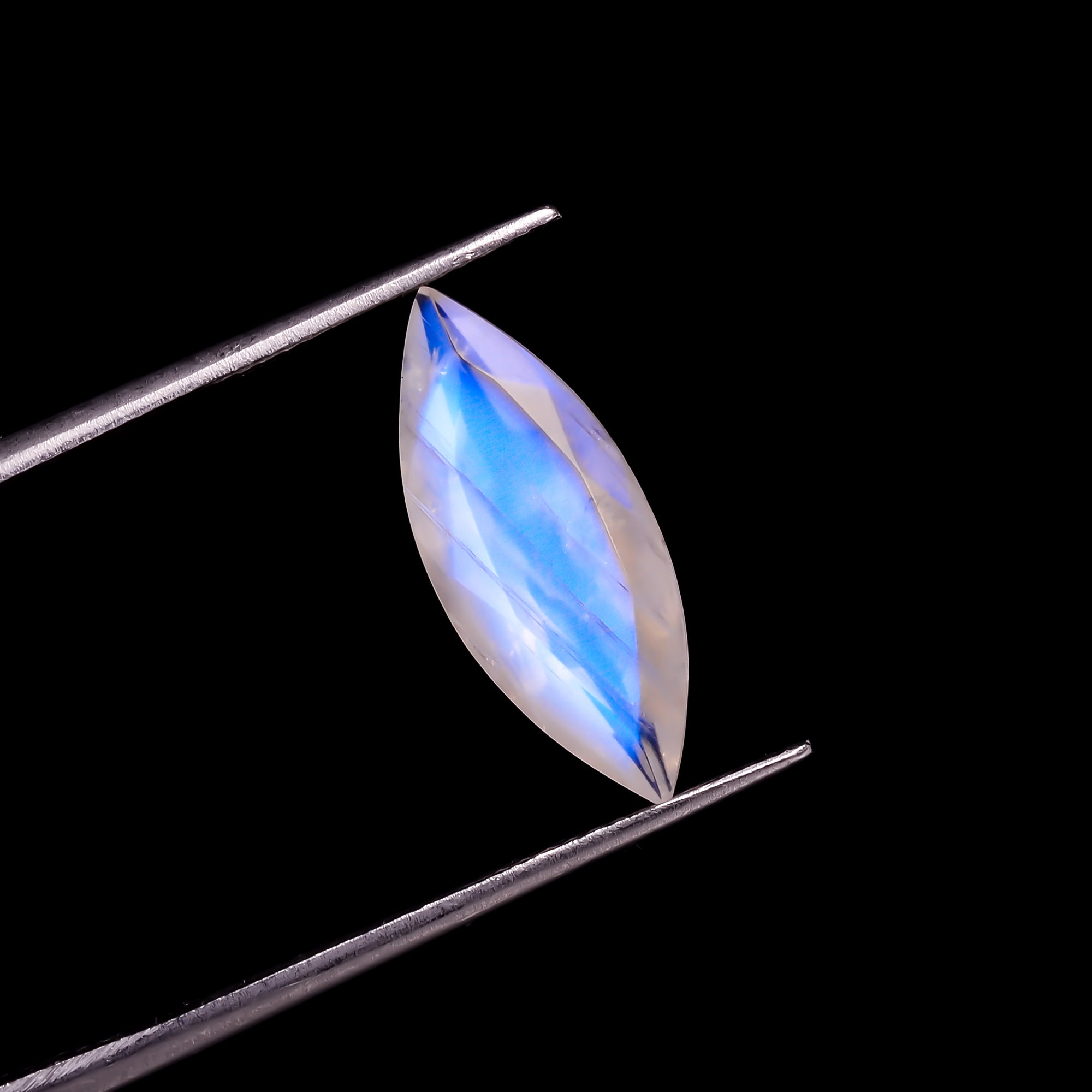 Rainbow Moonstone Marquise Shape Cut stone For Making Jewelry 3.5 Ct. 18X7X5 mm Y-9551
