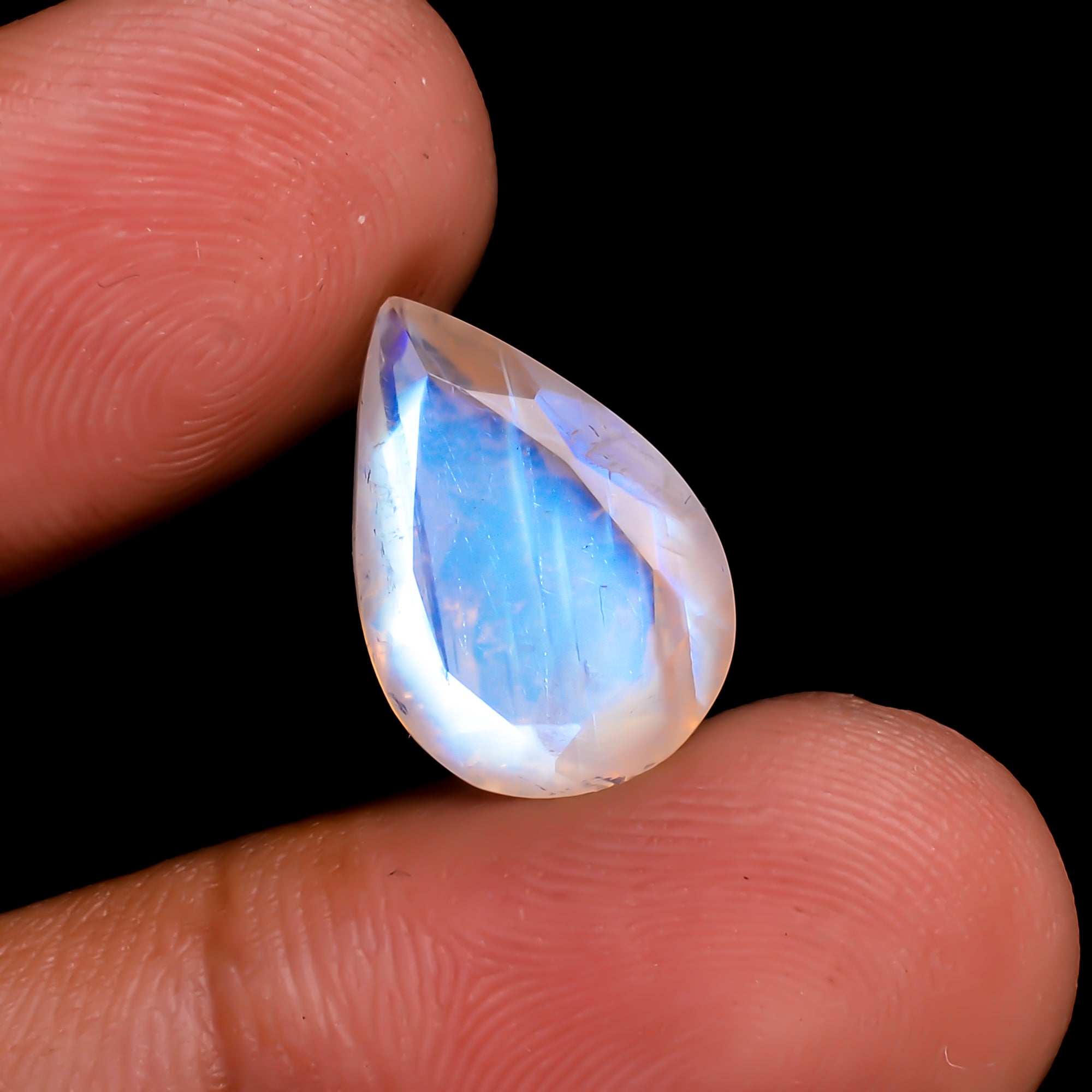 Rainbow Moonstone Pear Shape Cut stone For Making Jewelry 5 Ct. 15X10X6 mm Y-9555
