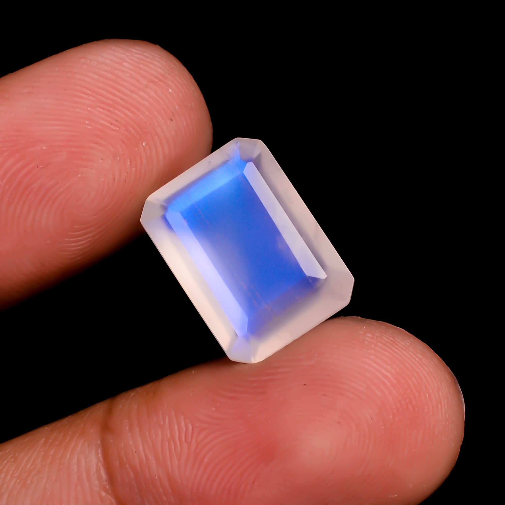 Rainbow Moonstone Radiant Shape Cut stone For Making Jewelry 6 Ct. 14X10X5 mm Y-9556