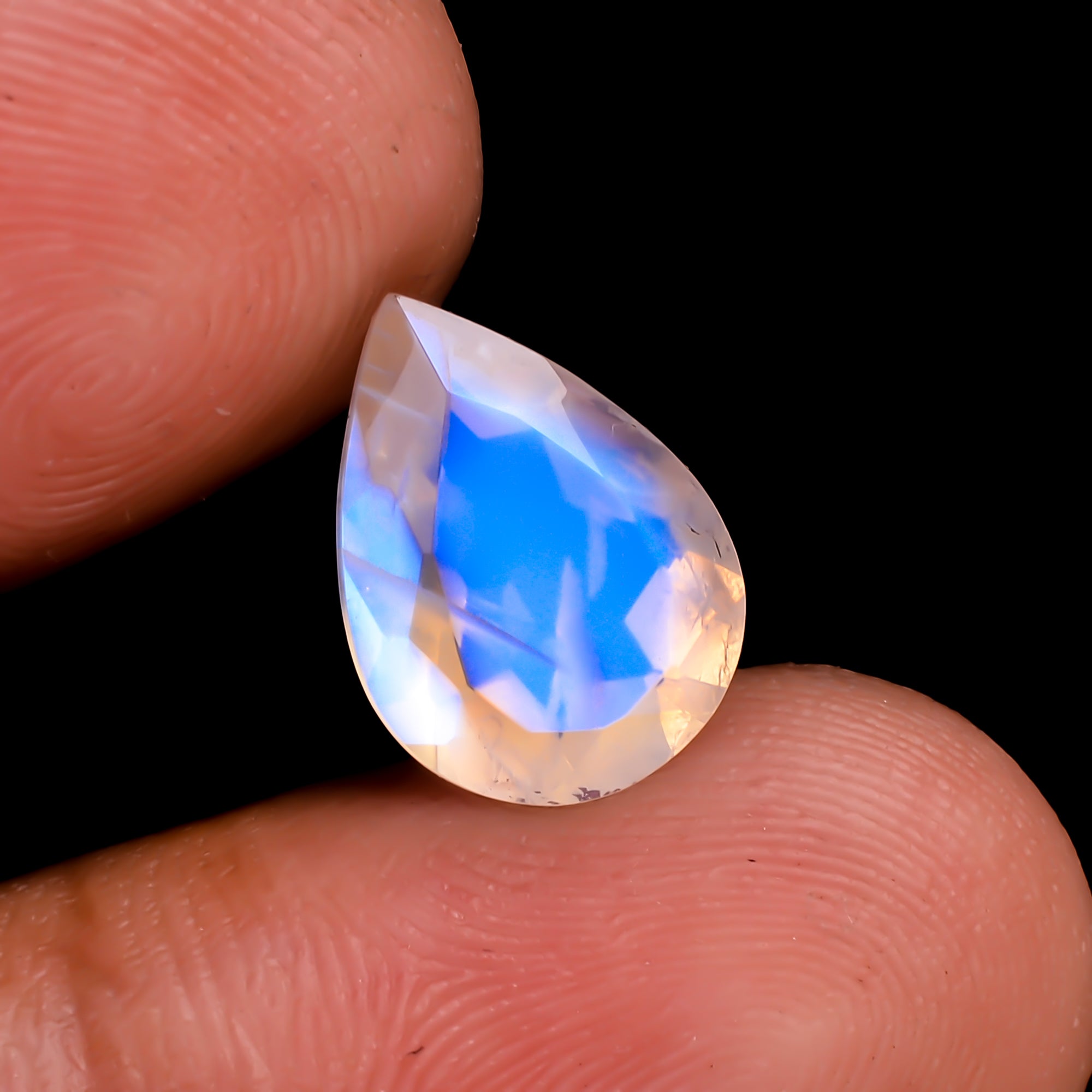 Rainbow Moonstone Pear Shape Cut stone For Making Jewelry 2.5 Ct. 12X8X5 mm Y-9562