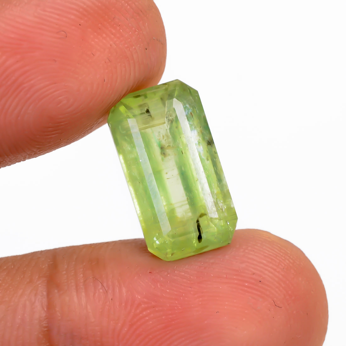 Green Kyanite Radiant Shape Cut stone For Making Jewelry 7 Ct. 14X7X6 mm Y-9563