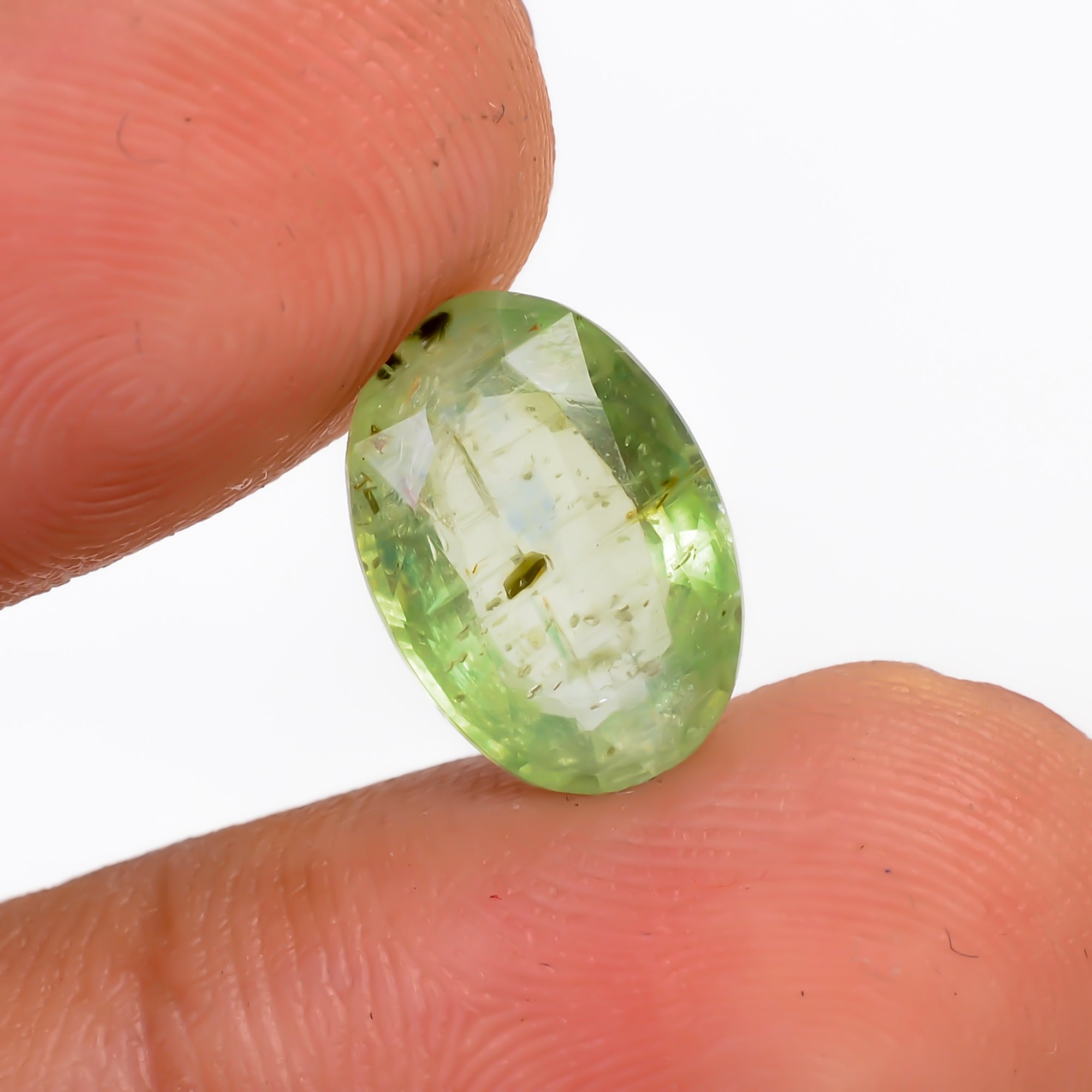 Green Kyanite Oval Shape Cut stone For Making Jewelry 3.5 Ct. 12X8X4 mm Y-9564