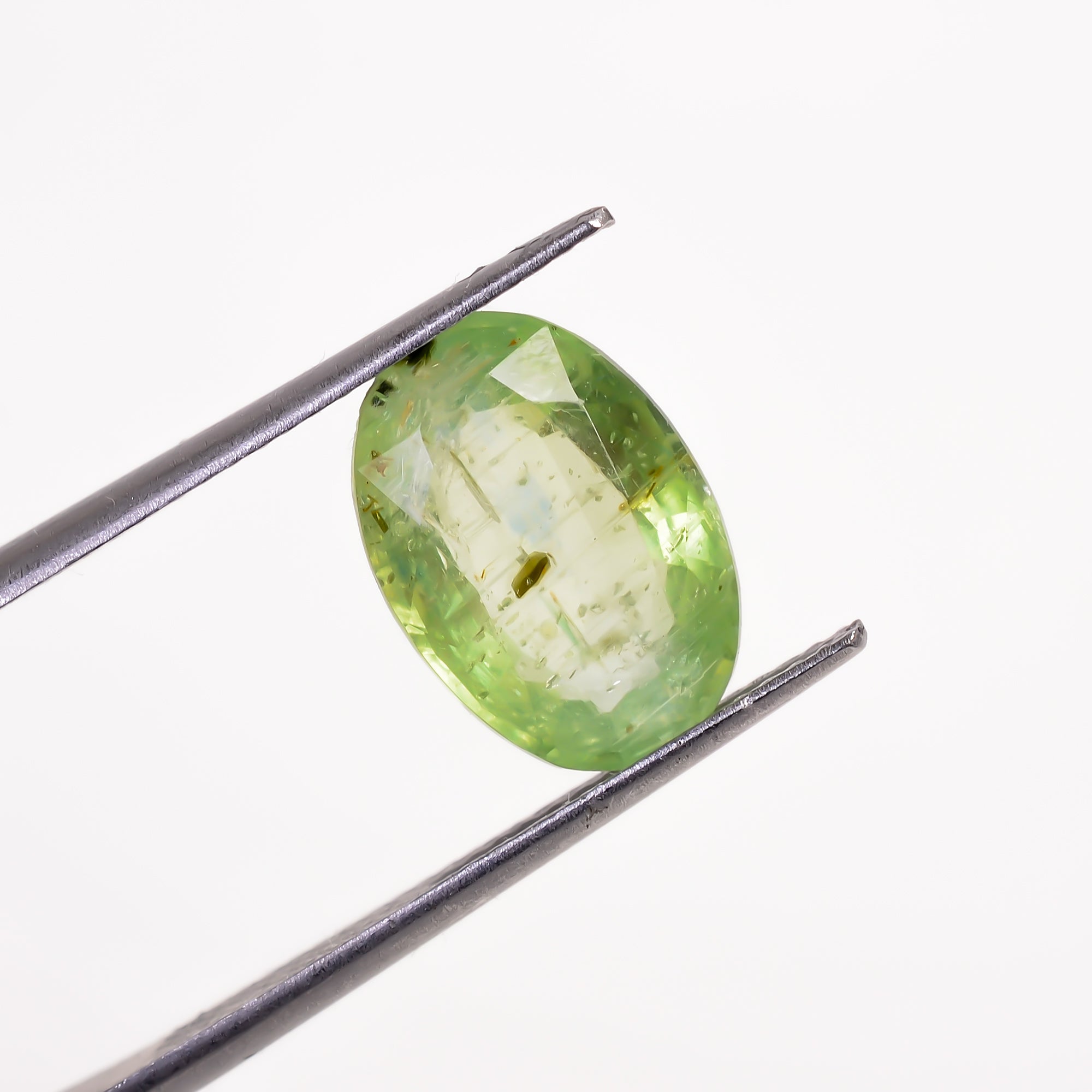 Green Kyanite Oval Shape Cut stone For Making Jewelry 3.5 Ct. 12X8X4 mm Y-9564