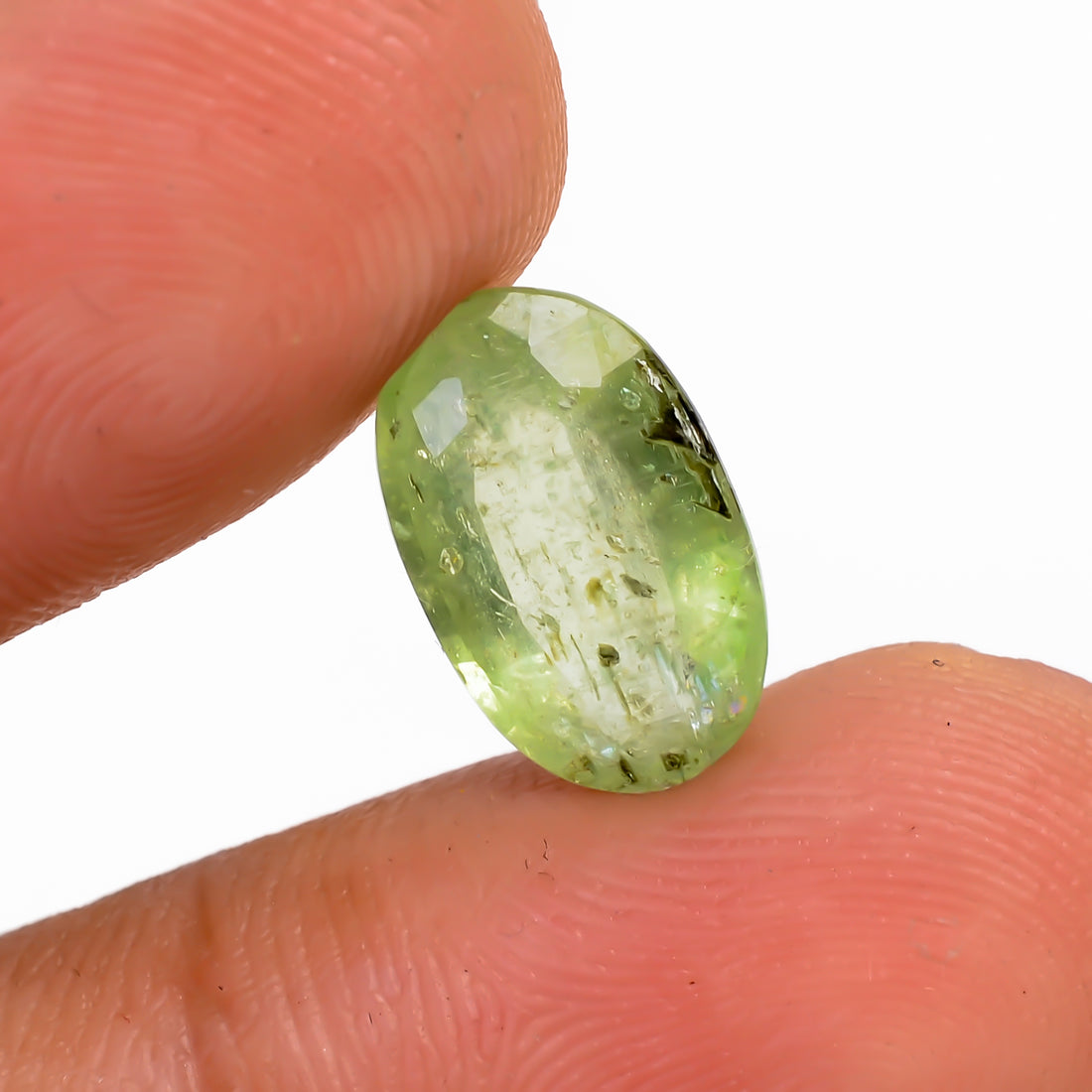 Green Kyanite Oval Shape Cut stone For Making Jewelry 3 Ct. 12X7X4 mm Y-9569