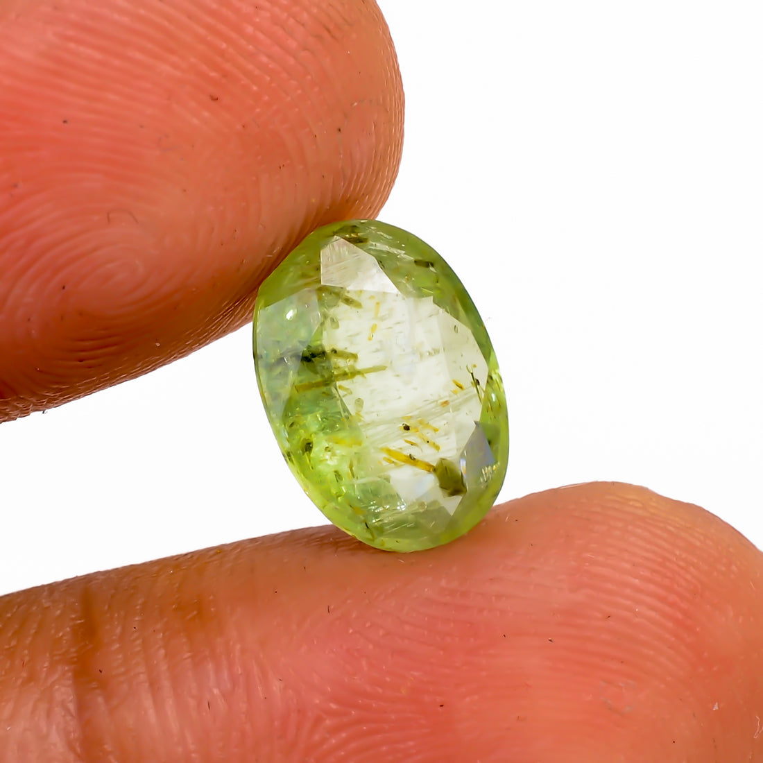 Green Kyanite Oval Shape Cut stone For Making Jewelry 2.5 Ct. 10X7X4 mm Y-9572