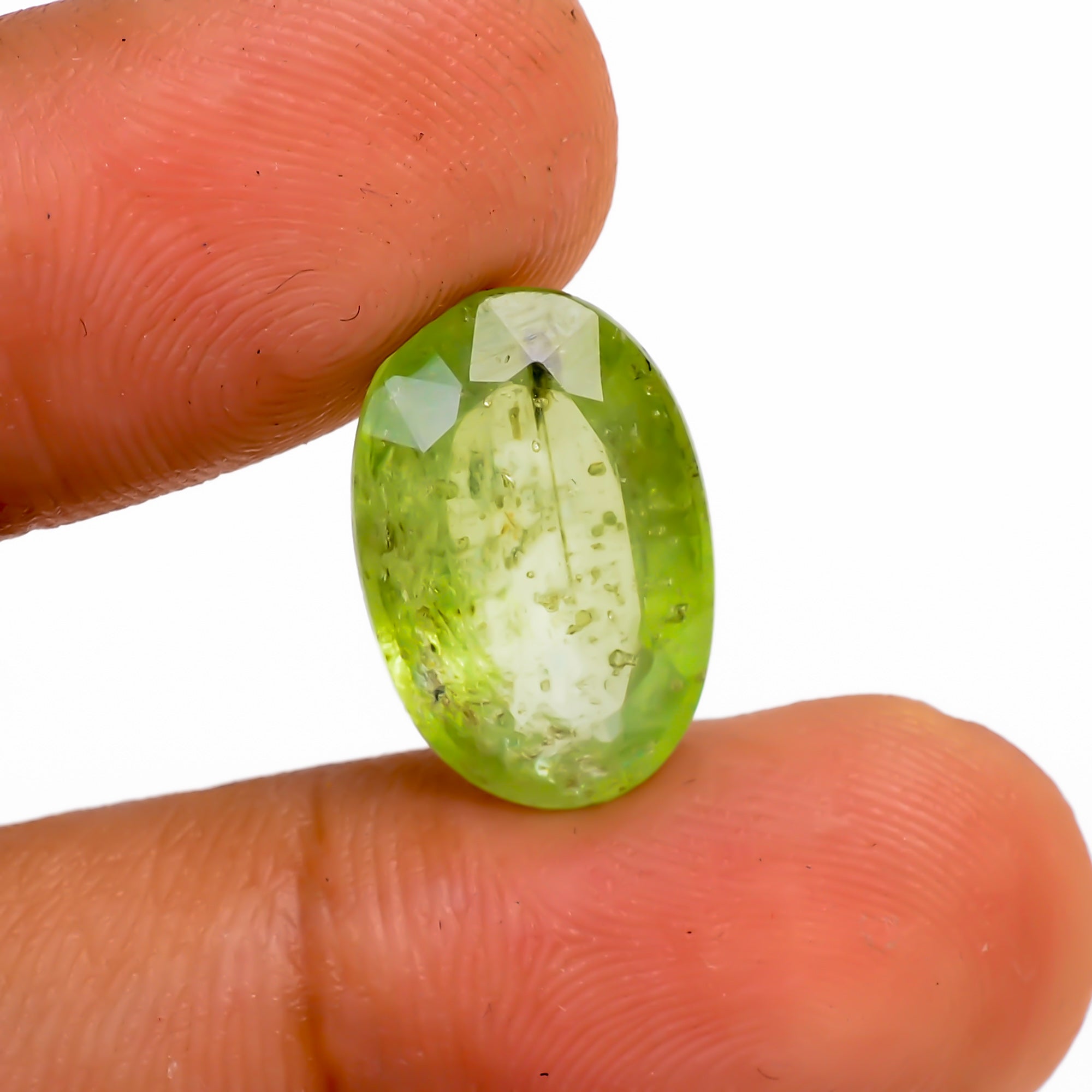 Green Kyanite Oval Shape Cut stone For Making Jewelry 7.5 Ct. 15X10X5 mm Y-9573