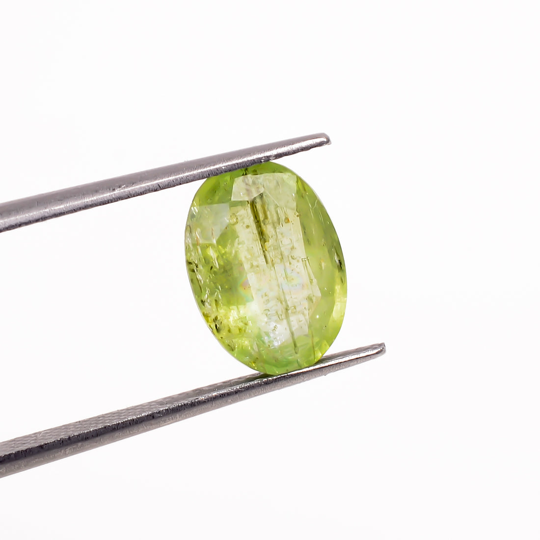 Green Kyanite Oval Shape Cut stone  For Making Jewelry 3 Ct. 11X8X4 mm Y-9574