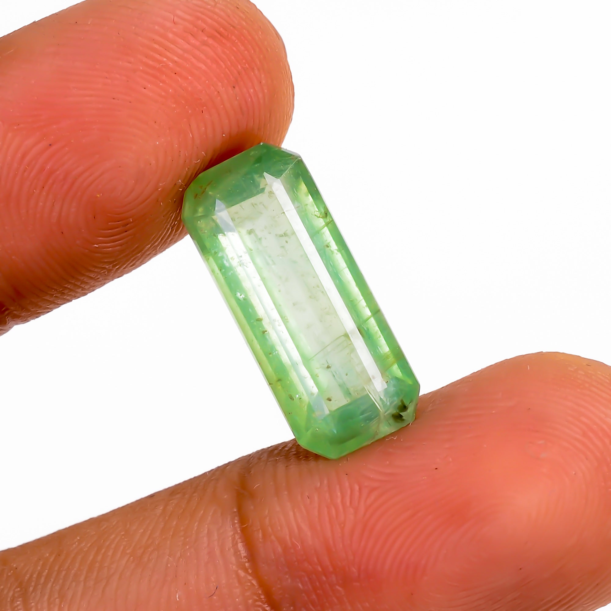Green Kyanite Radiant Shape Cut stone For Making Jewelry 6.5 Ct. 17X7X5 mm Y-9580