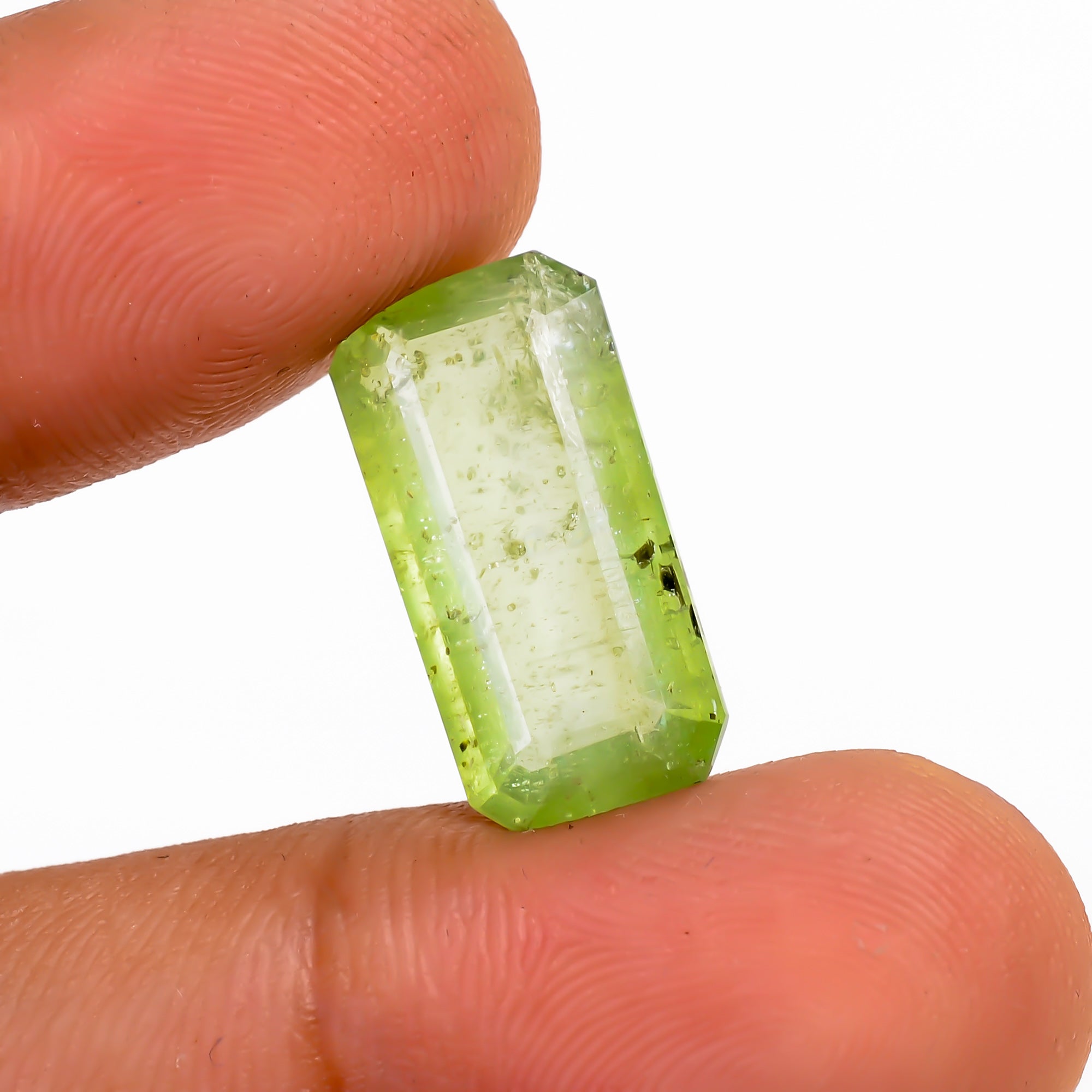 Green Kyanite Radiant Shape Cut stone For Making Jewelry 7 Ct. 17X8X5 mm Y-9582