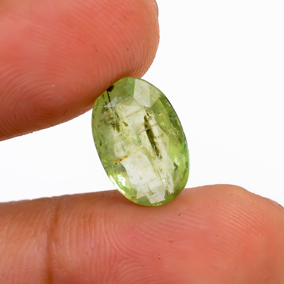 Green Kyanite Oval Shape Cut stone For Making Jewelry 4 Ct. 13X8X4 mm Y-9584