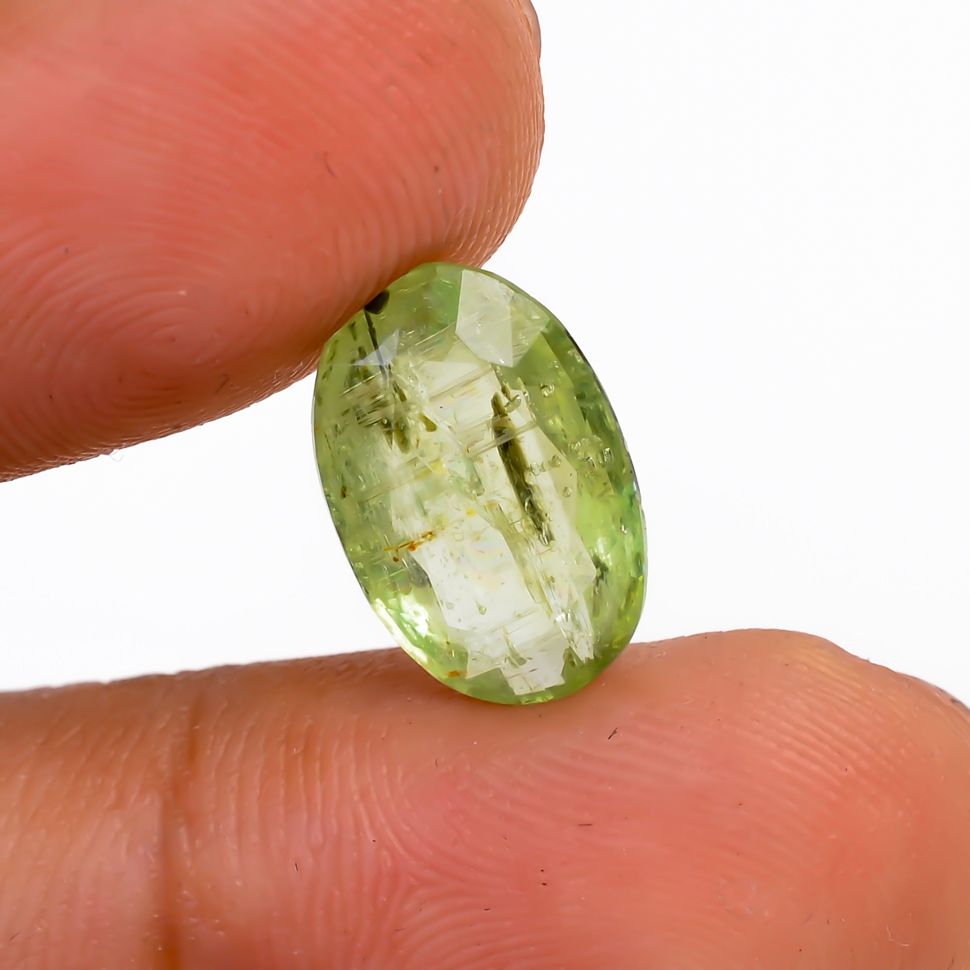 Green Kyanite Oval Shape Cut stone For Making Jewelry 4 Ct. 13X8X4 mm Y-9584
