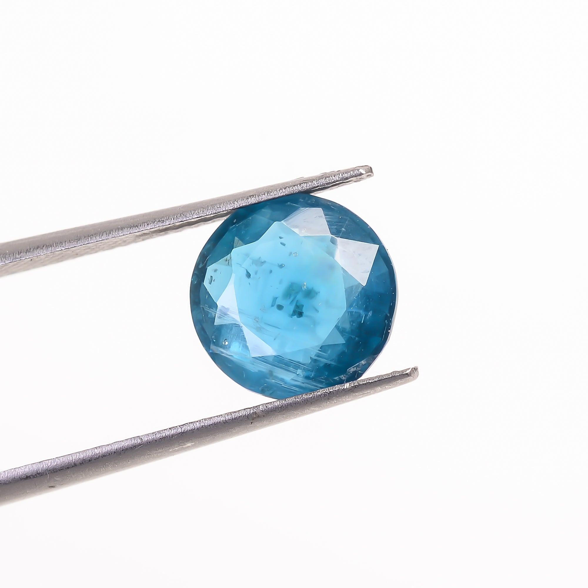 Teal Green Kyanite Round Shape Cut stoneFor Making Jewelry 3.5 Ct. 10X10X4 mm Y-9586