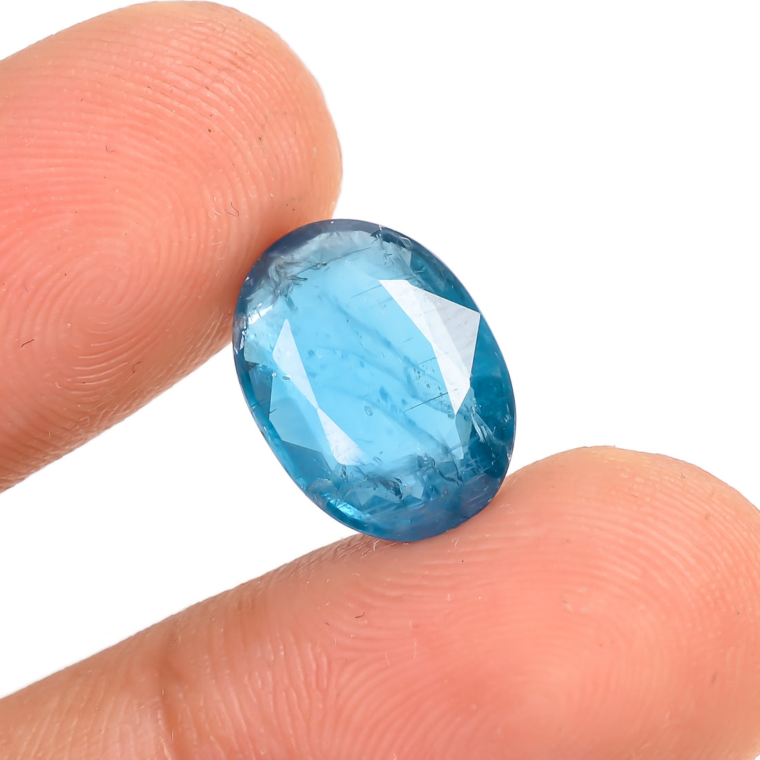 Teal Green Kyanite Oval Shape Cut stoneFor Making Jewelry 4.5 Ct. 13X9X4 mm Y-9588