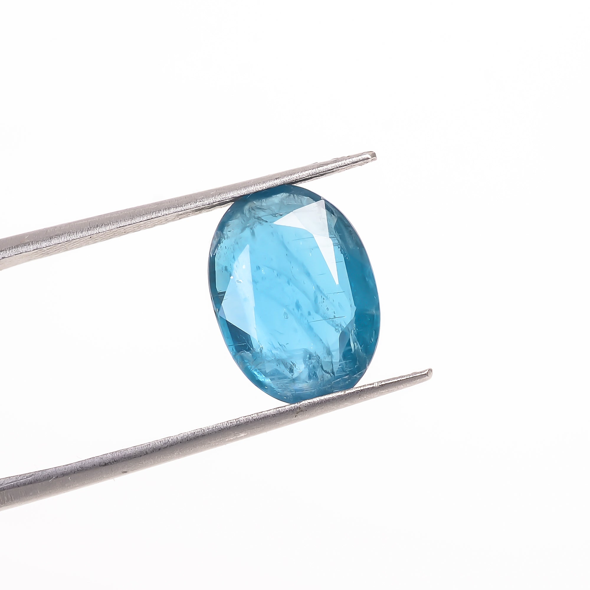 Teal Green Kyanite Oval Shape Cut stoneFor Making Jewelry 4.5 Ct. 13X9X4 mm Y-9588
