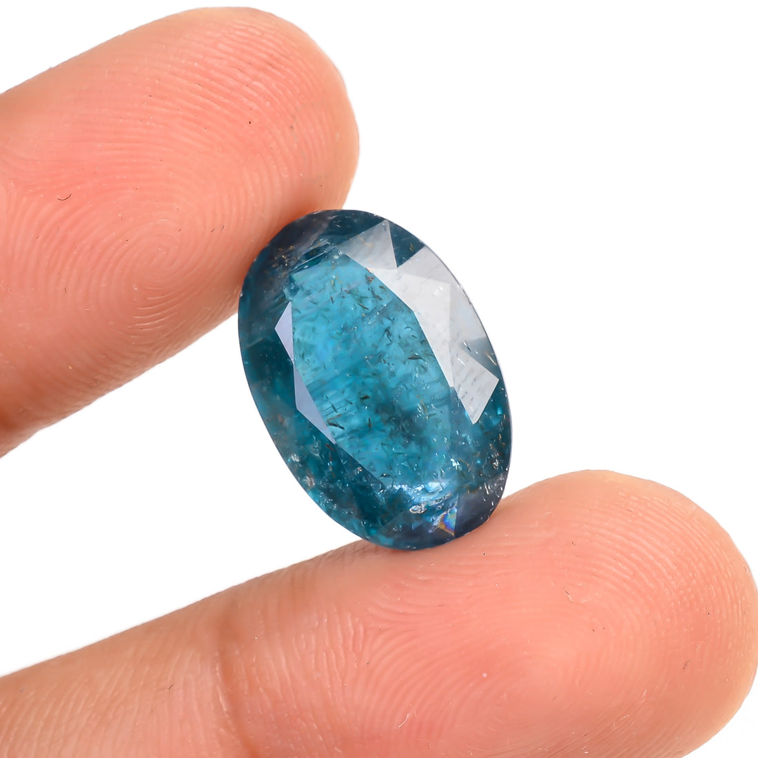 Teal Green Kyanite Oval Shape Cut stone For Making Jewelry 9.5 Ct. 16X10X5 mm Y-9589