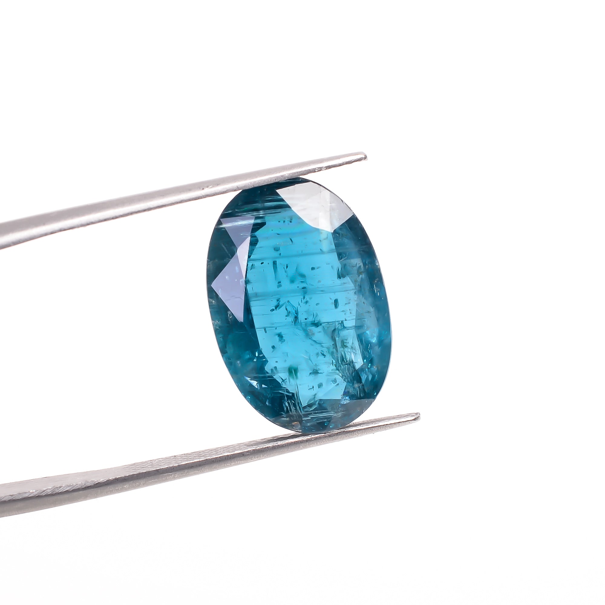 Teal Green Kyanite Oval Shape Cut stone For Making Jewelry 11 Ct. 17X12X5 mm Y-9590