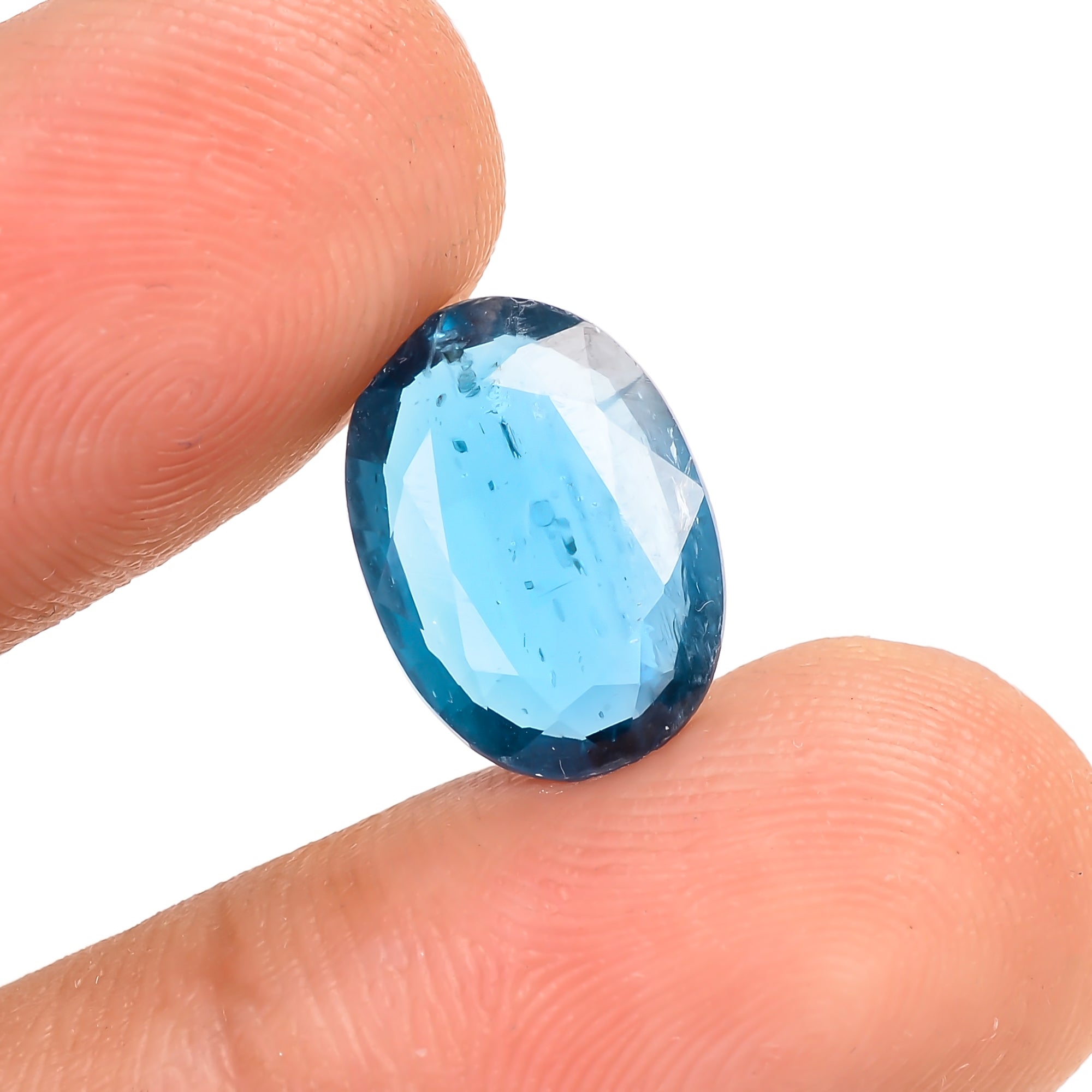 Teal Green Kyanite Oval Shape Cut stone For Making Jewelry 3.5 Ct. 12X9X3 mm Y-9591