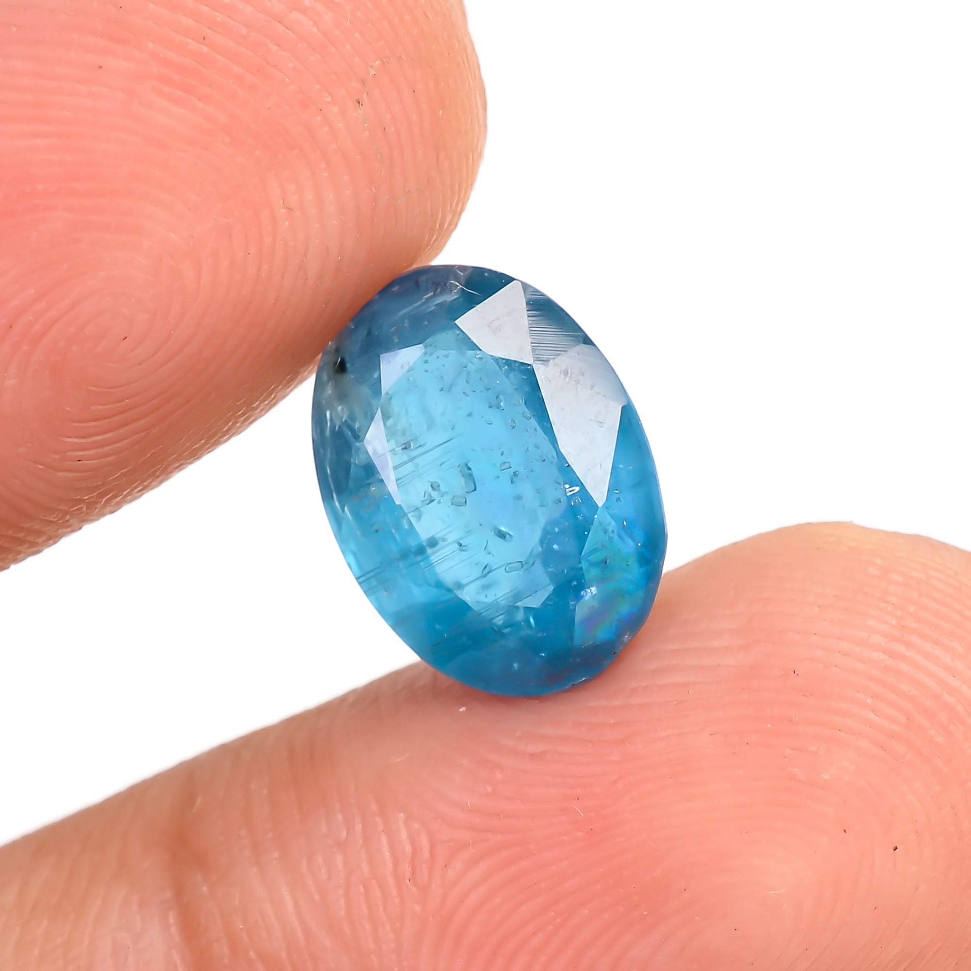 Teal Green Kyanite Oval Shape Cut stone For Making Jewelry 4 Ct. 11X9X5 mm Y-9592