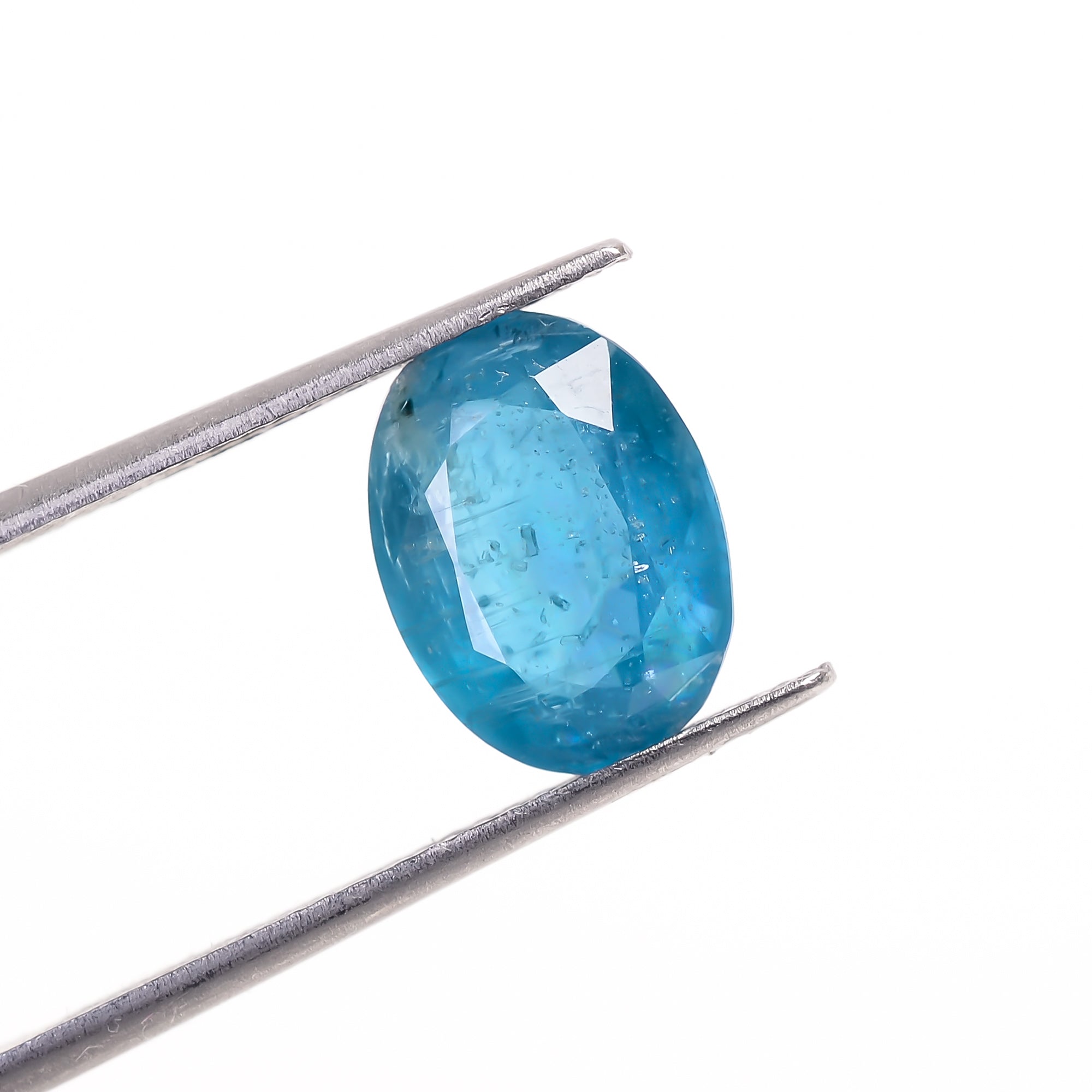 Teal Green Kyanite Oval Shape Cut stone For Making Jewelry 4 Ct. 11X9X5 mm Y-9592