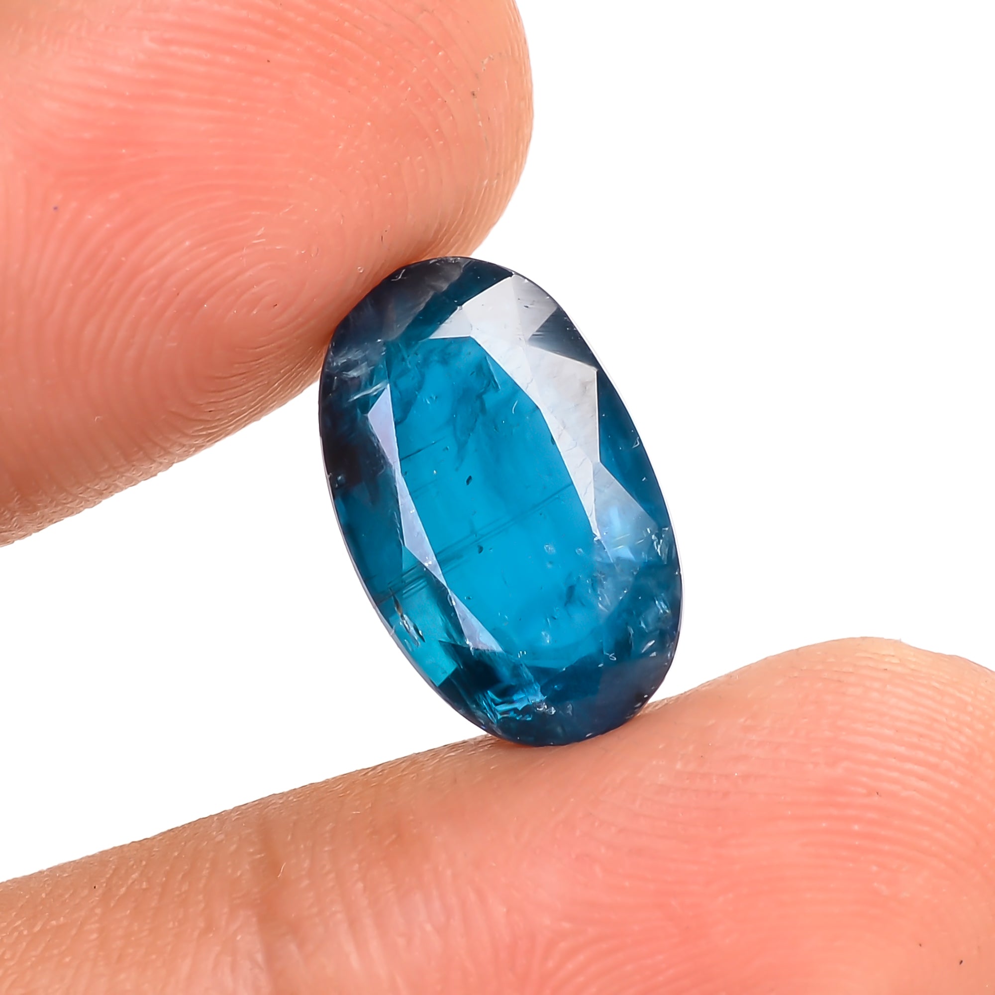 Teal Green Kyanite Oval Shape Cut stone For Making Jewelry 7 Ct. 14X8X6 mm Y-9593