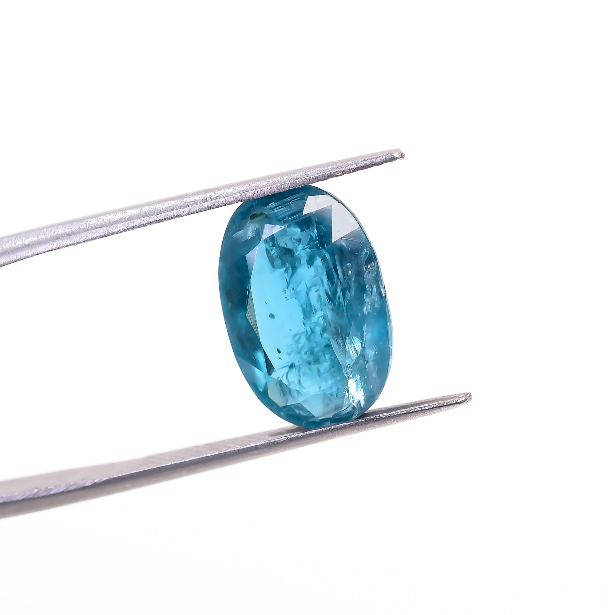 Teal Green Kyanite Oval Shape Cut stone For Making Jewelry 7 Ct. 14X9X5 mm Y-9594