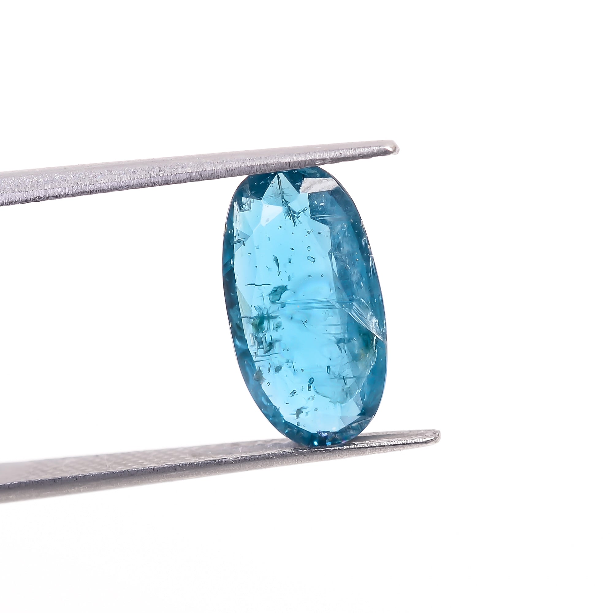 Teal Green Kyanite Oval Shape Cut stone For Making Jewelry 3.5 Ct. 14X7X3 mm Y-9596