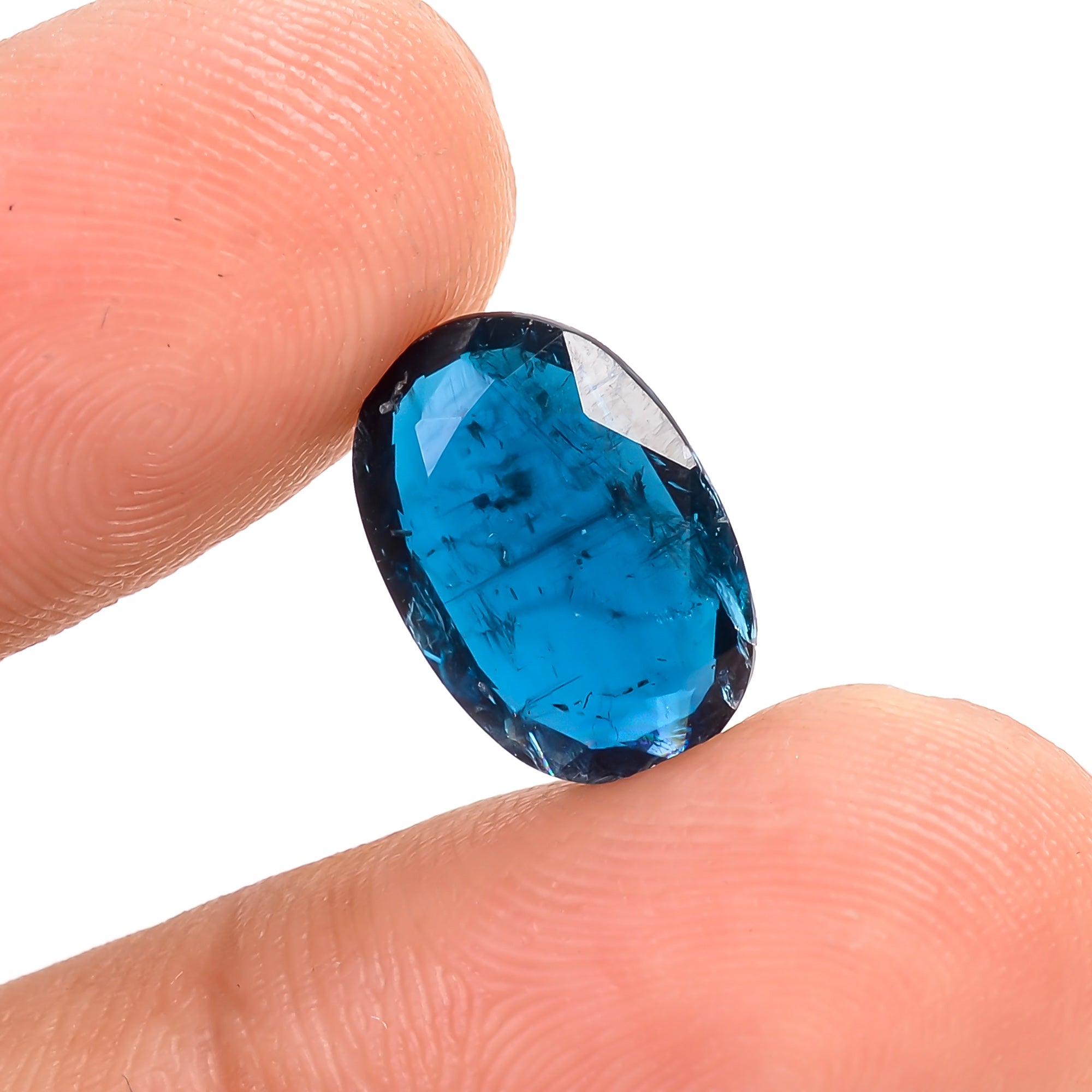 Teal Green Kyanite Oval Shape Cut stone For Making Jewelry 3 Ct. 12X9X3 mm Y-9597