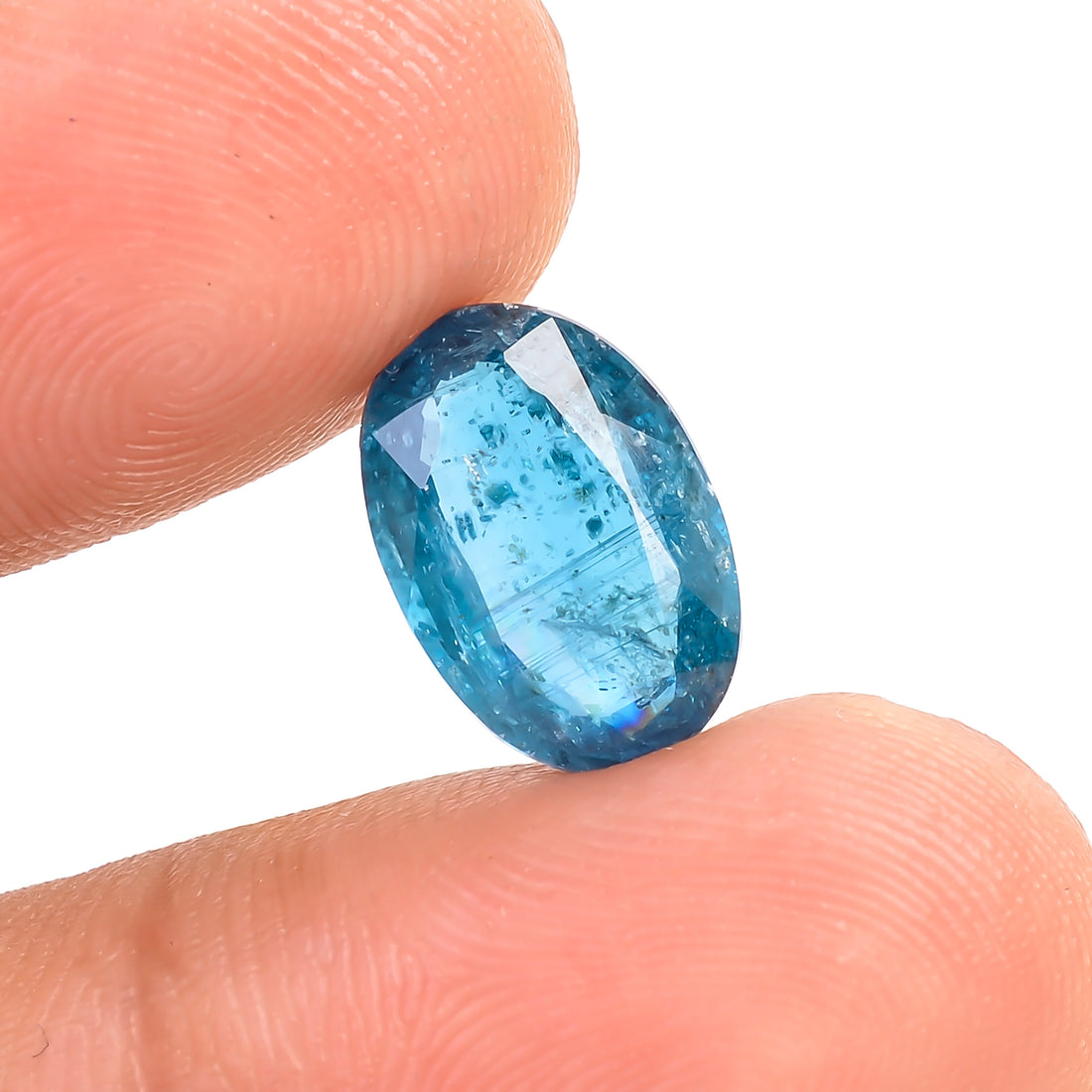 Teal Green Kyanite Oval Shape Cut stone For Making Jewelry 3.5 Ct. 12X8X4 mm Y-9598
