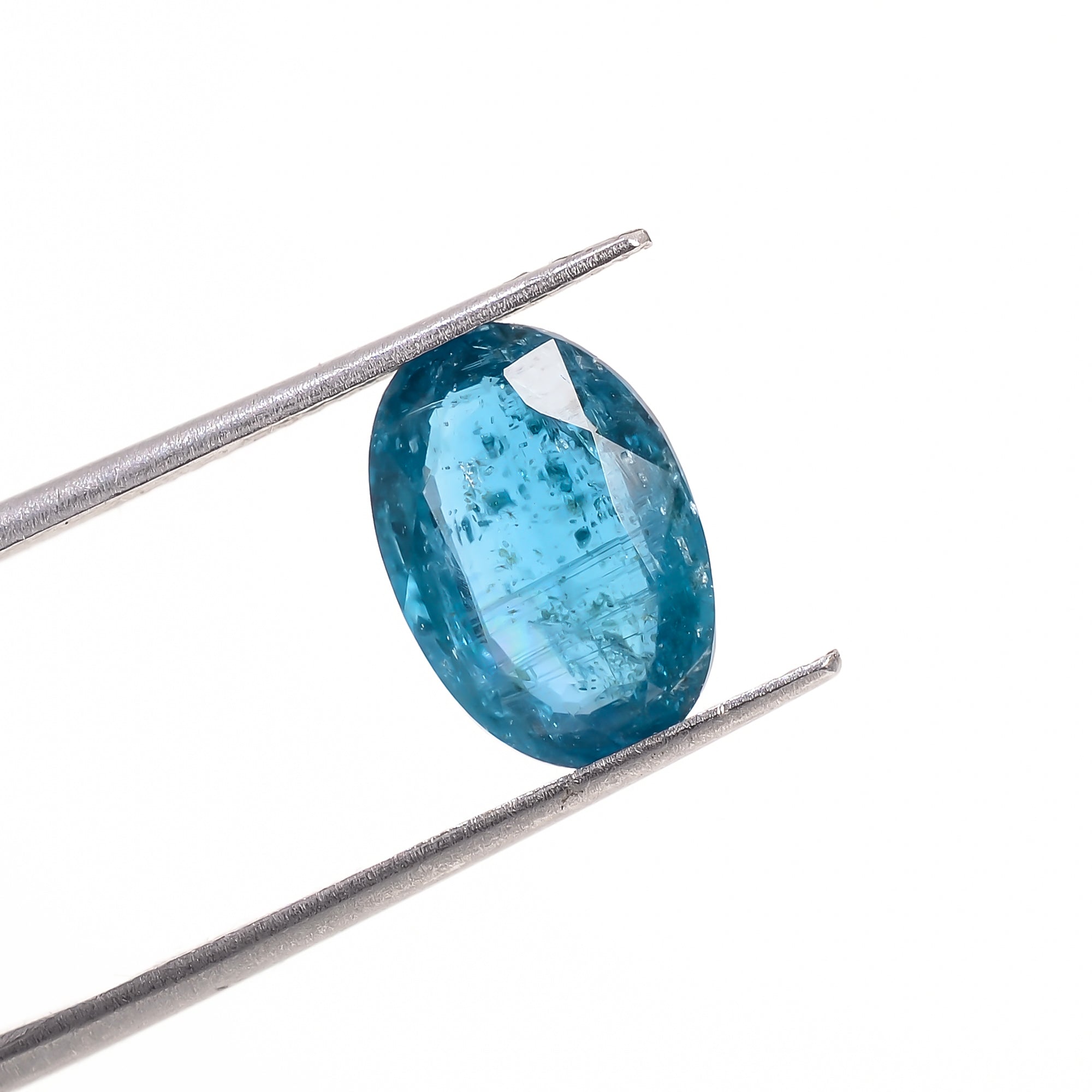 Teal Green Kyanite Oval Shape Cut stone For Making Jewelry 3.5 Ct. 12X8X4 mm Y-9598