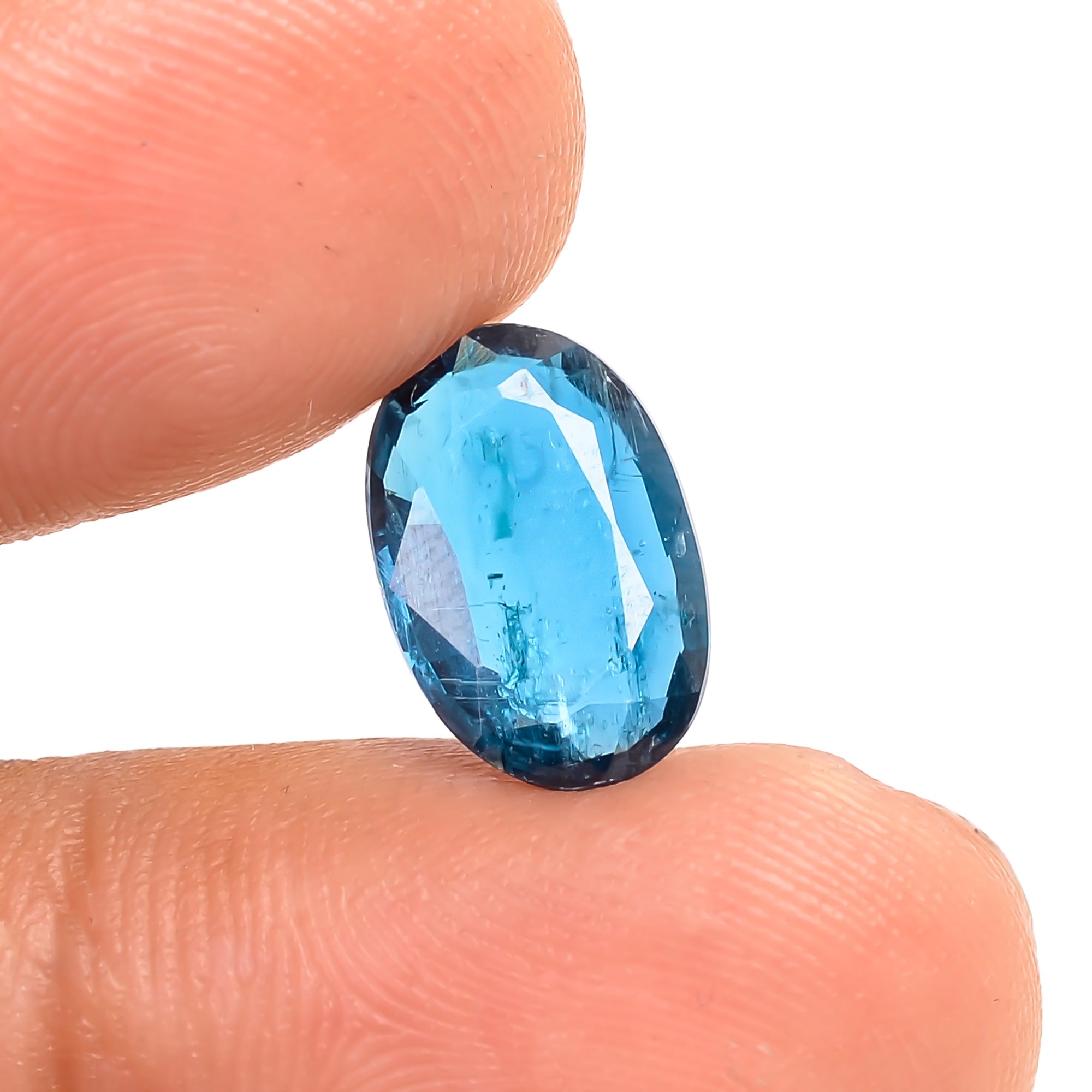 Teal Green Kyanite Oval Shape Cut stone For Making Jewelry 2.5 Ct. 11X7X2 mm Y-9600