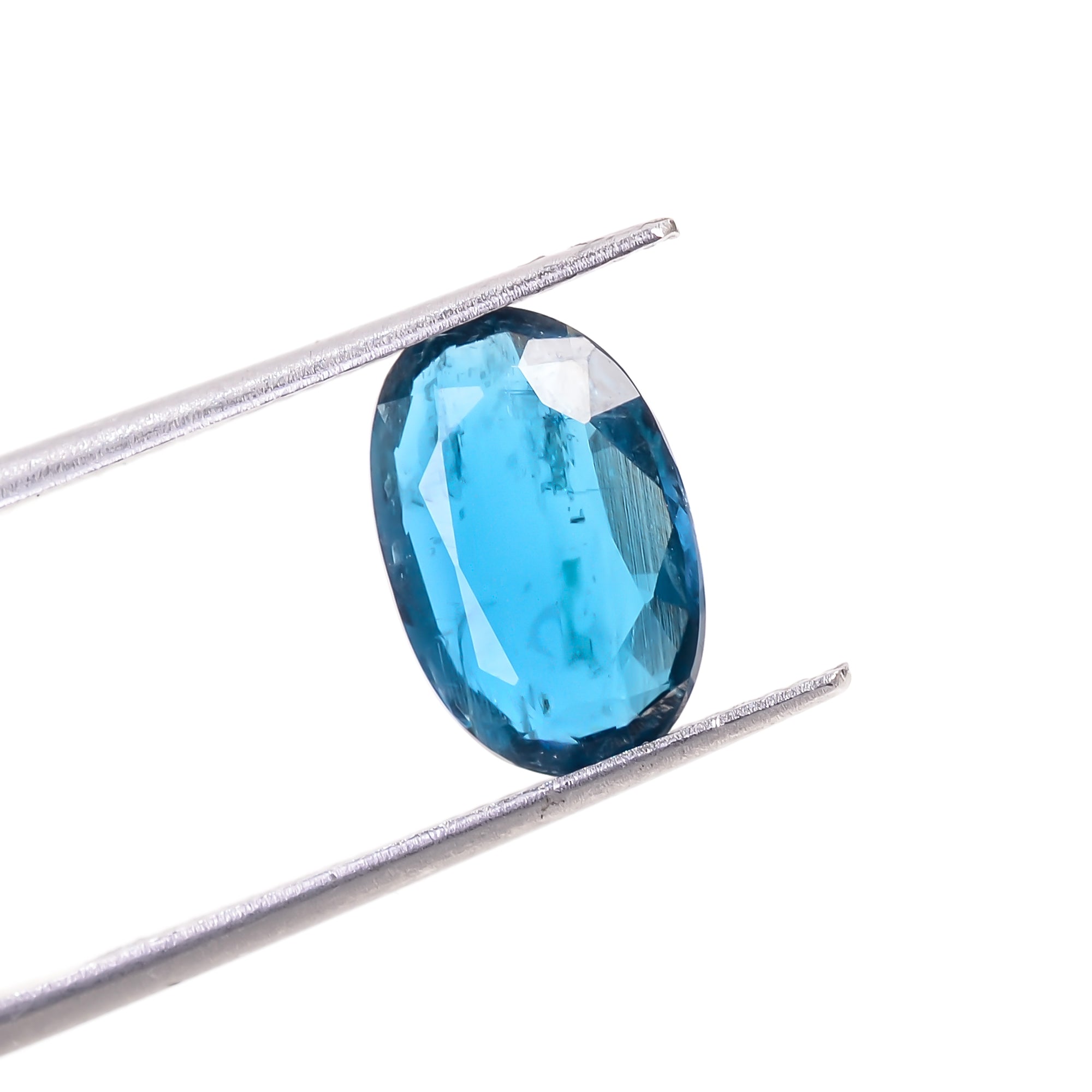 Teal Green Kyanite Oval Shape Cut stone For Making Jewelry 2.5 Ct. 11X7X2 mm Y-9600