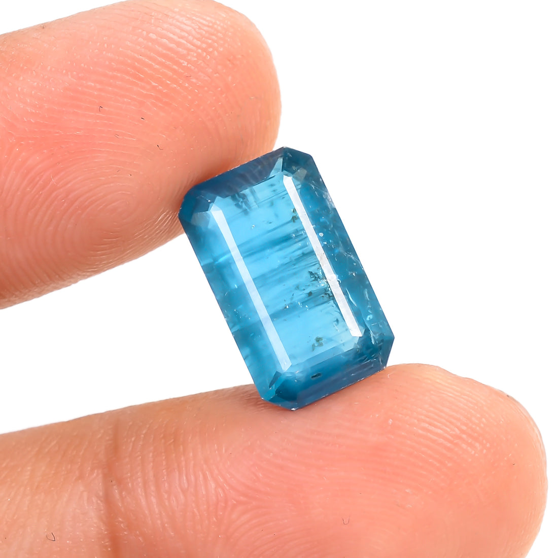 Teal Green Kyanite Radiant Shape Cut stone For Making Jewelry 5 Ct. 13X8X4 mm Y-9601
