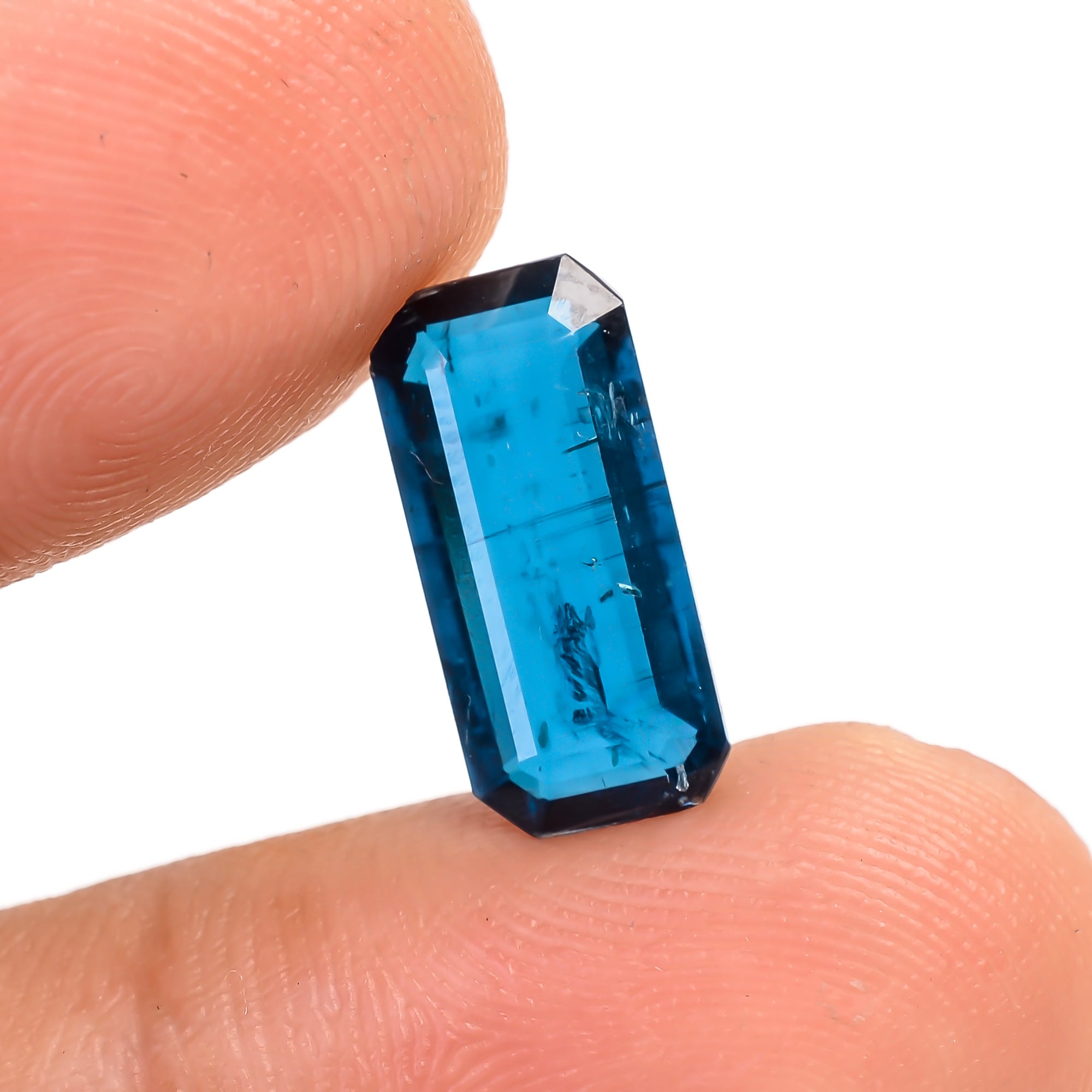 Teal Green Kyanite Radiant Shape Cut stone For Making Jewelry 3 Ct. 13X6X3 mm Y-9602