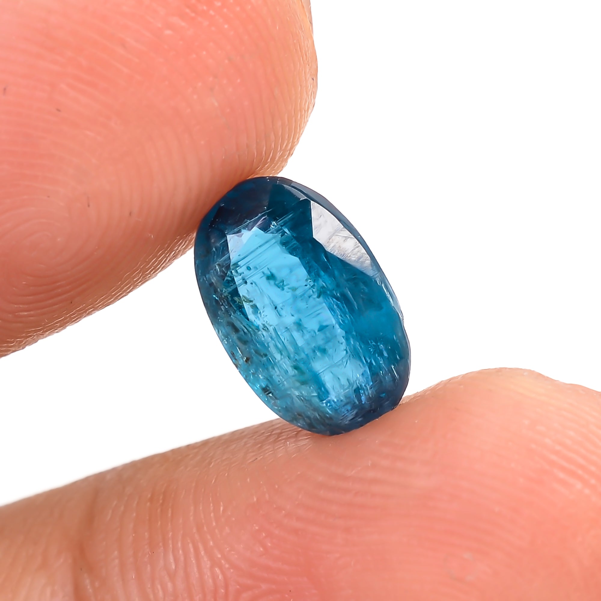 Teal Green Kyanite Oval Shape Cut stone For Making Jewelry 2.5 Ct. 10X6X4 mm Y-9603
