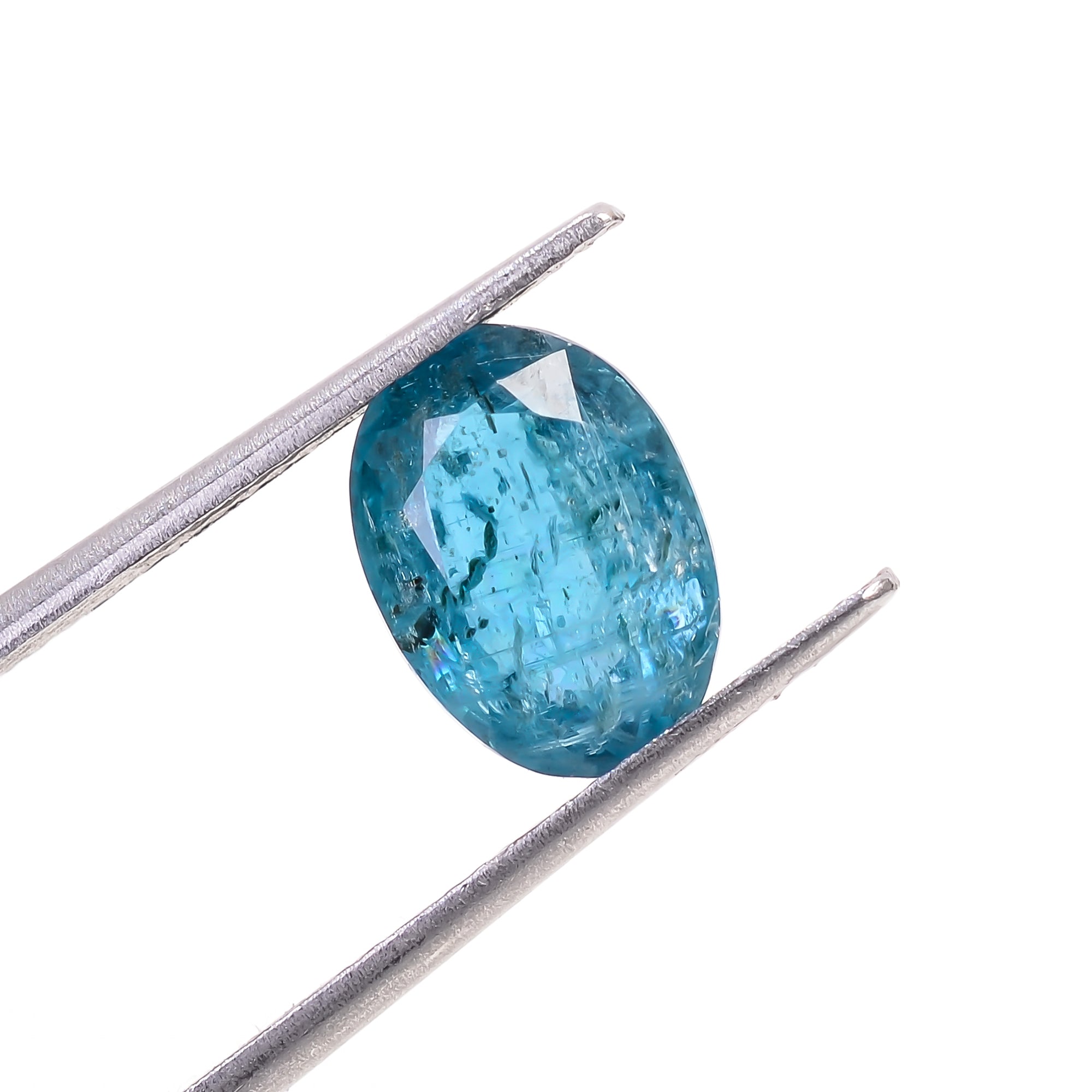 Teal Green Kyanite Oval Shape Cut stone For Making Jewelry 2.5 Ct. 9X7X4 mm Y-9605