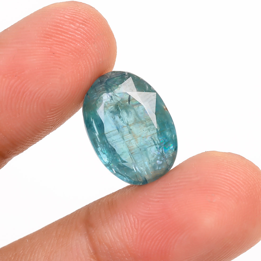 Paraiba Kyanite Blue Oval Shape Cut stone For Making Jewelry 9.5 Ct. 15X10X5 mm Y-9606