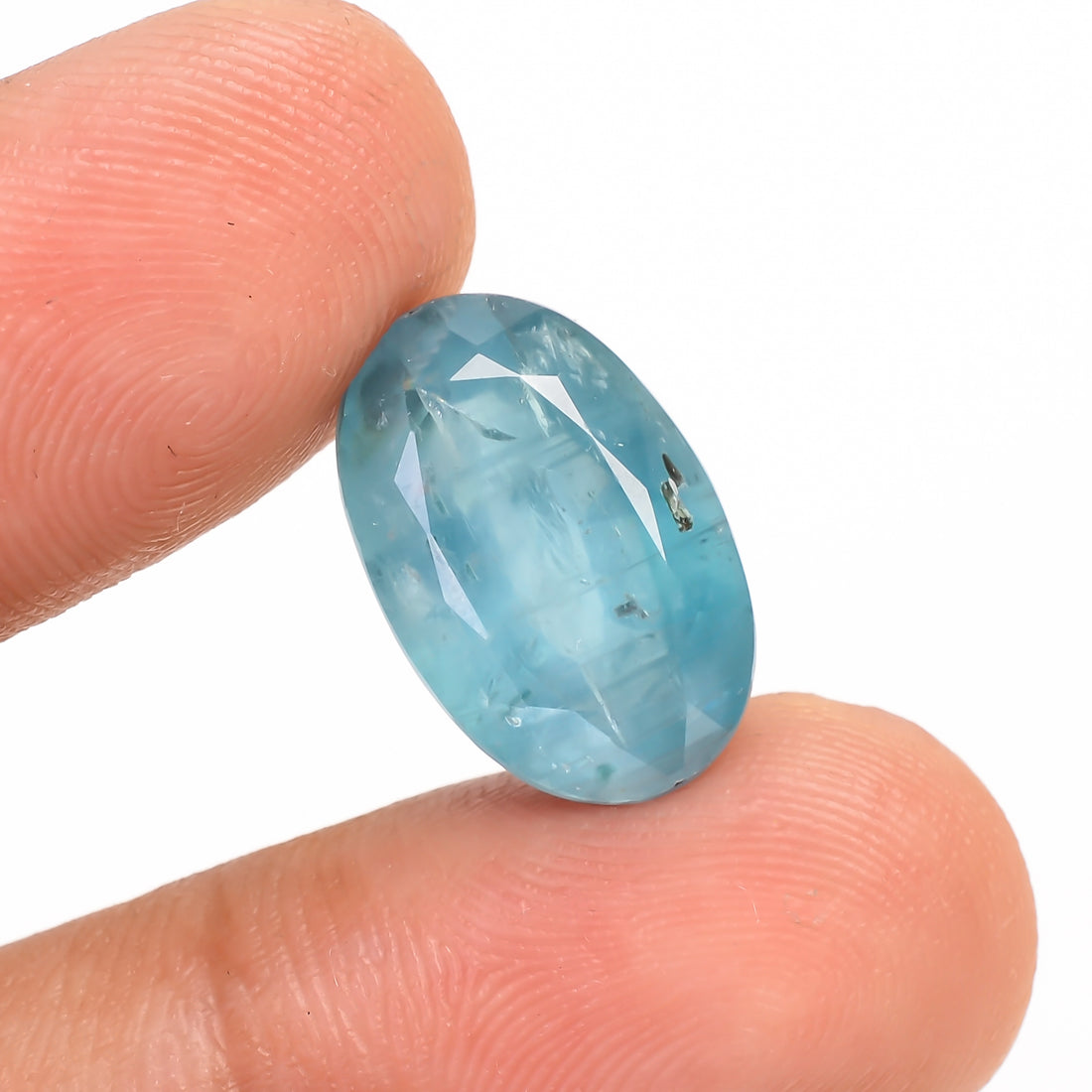 Paraiba Kyanite Blue Oval Shape Cut stone For Making Jewelry 10.5 Ct. 15X10X7 mm Y-9607