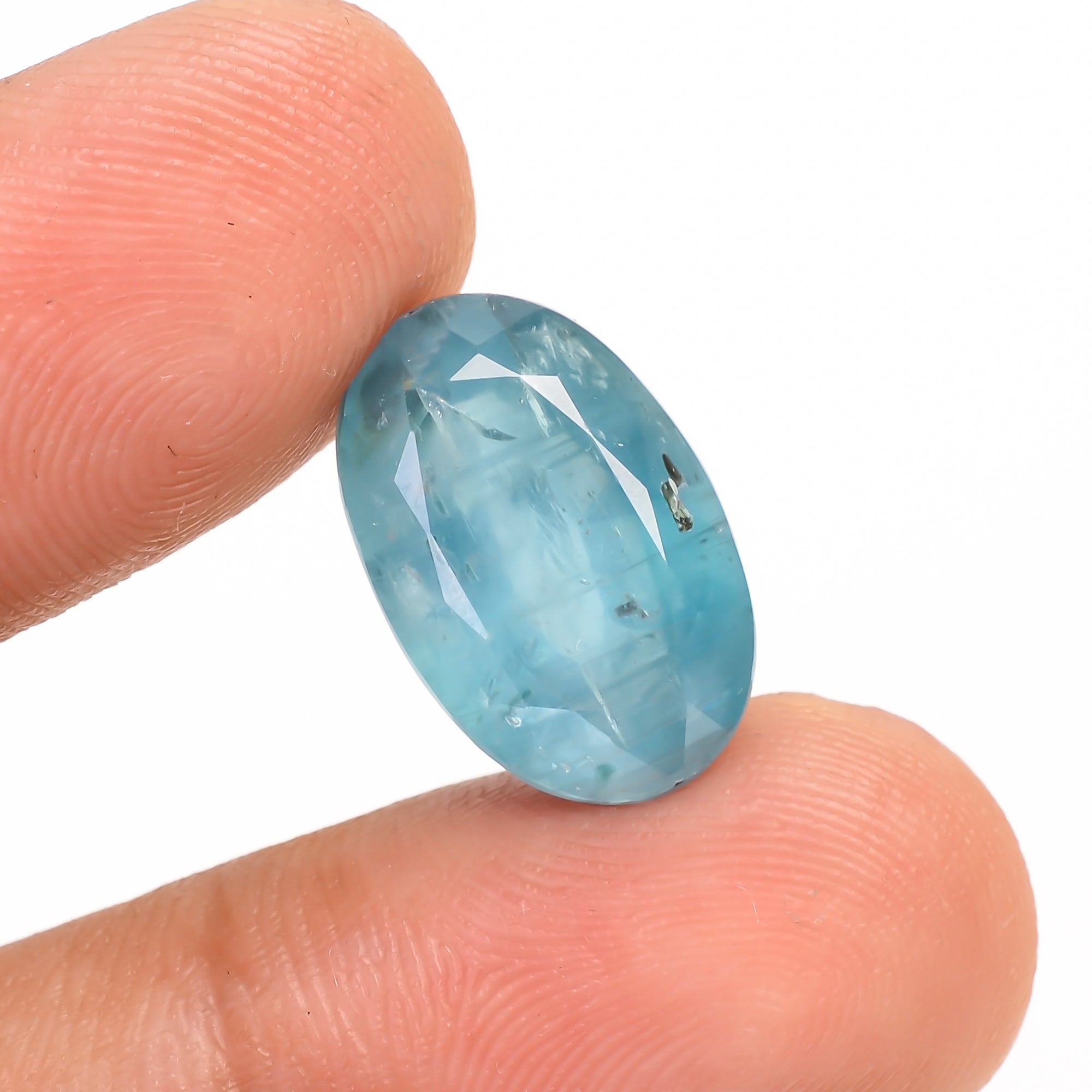 Paraiba Kyanite Blue Oval Shape Cut stone For Making Jewelry 10.5 Ct. 15X10X7 mm Y-9607