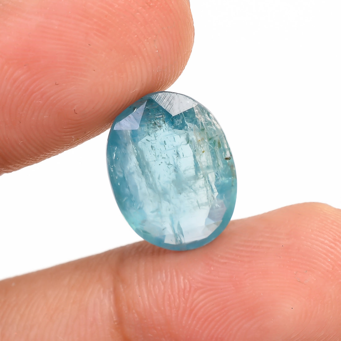 Paraiba Kyanite Blue Oval Shape Cut stone For Making Jewelry 6.5 Ct. 14X10X4 mm Y-9608
