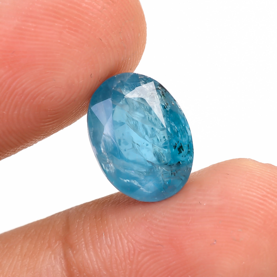 Paraiba Kyanite Blue Oval Shape Cut stone For Making Jewelry 5 Ct. 12X9X5 mm Y-9613