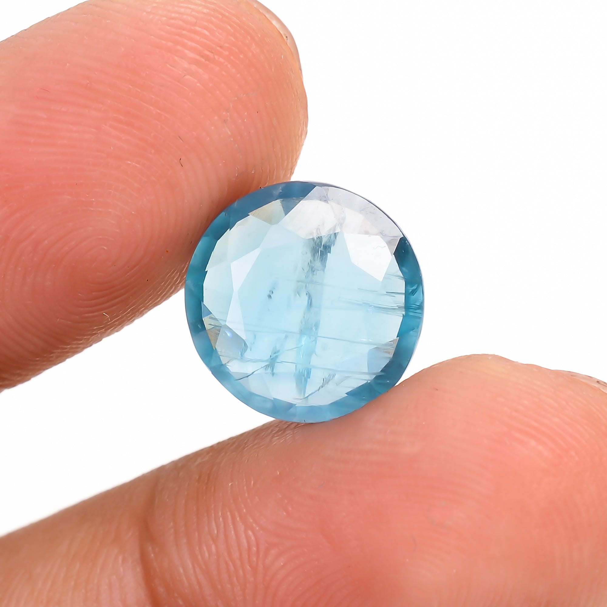 Paraiba Kyanite Blue Round Shape Cut stone For Making Jewelry 4 Ct. 11X11X4 mm Y-9617