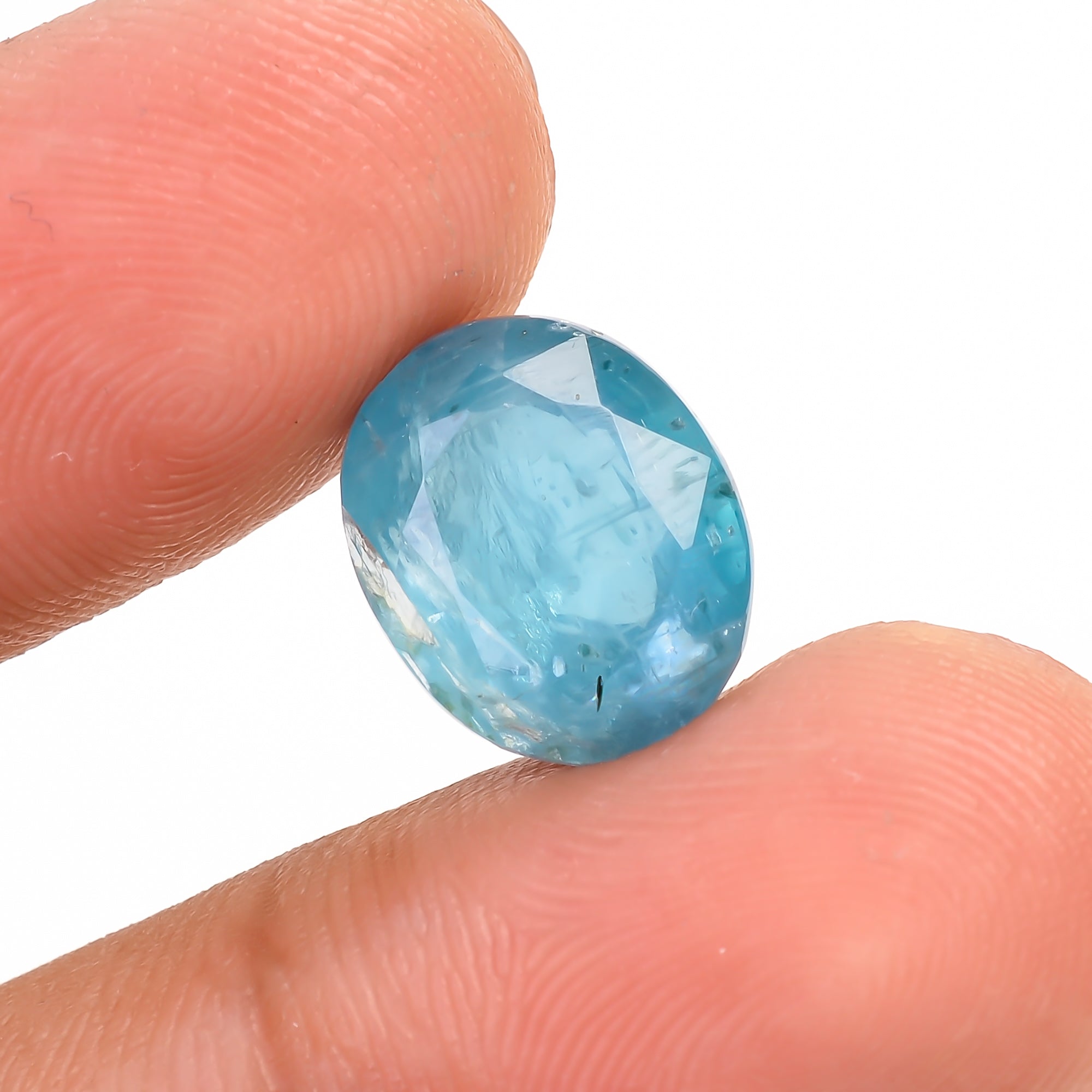 Paraiba Kyanite Blue Oval Shape Cut stone For Making Jewelry 6.5 Ct. 12X9X6 mm Y-9619