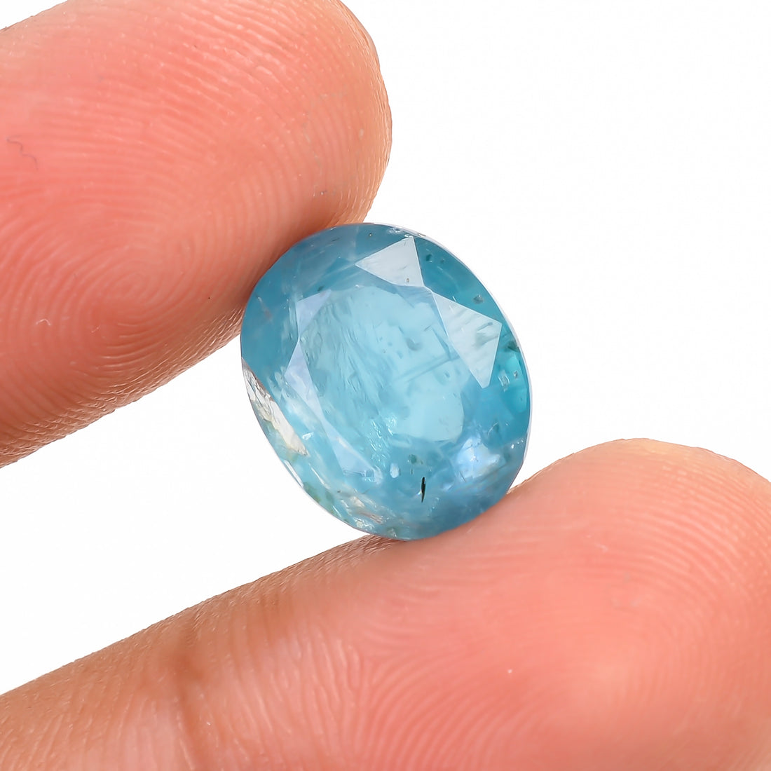 Paraiba Kyanite Blue Oval Shape Cut stone For Making Jewelry 6.5 Ct. 12X9X6 mm Y-9619