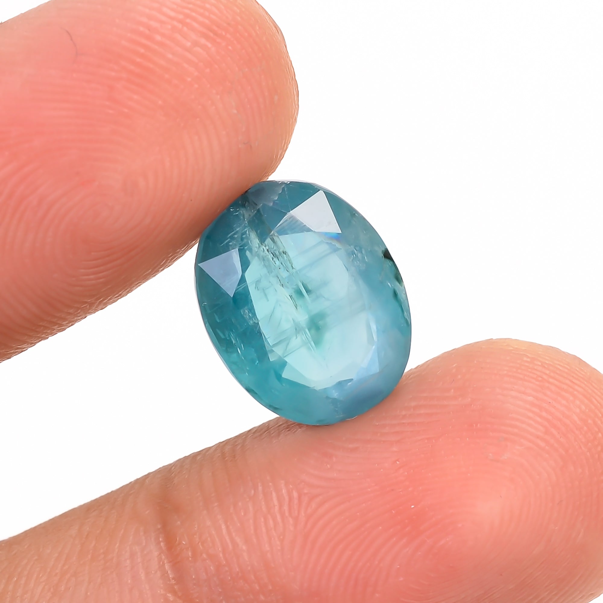 Paraiba Kyanite Blue Oval Shape Cut stone For Making Jewelry 6 Ct. 12X9X5 mm Y-9620