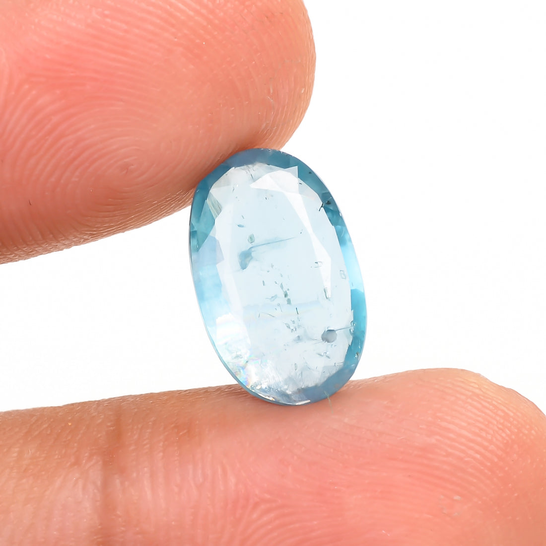 Paraiba Kyanite Blue Oval Shape Cut stone For Making Jewelry 3.5 Ct. 13X8X3 mm Y-9624