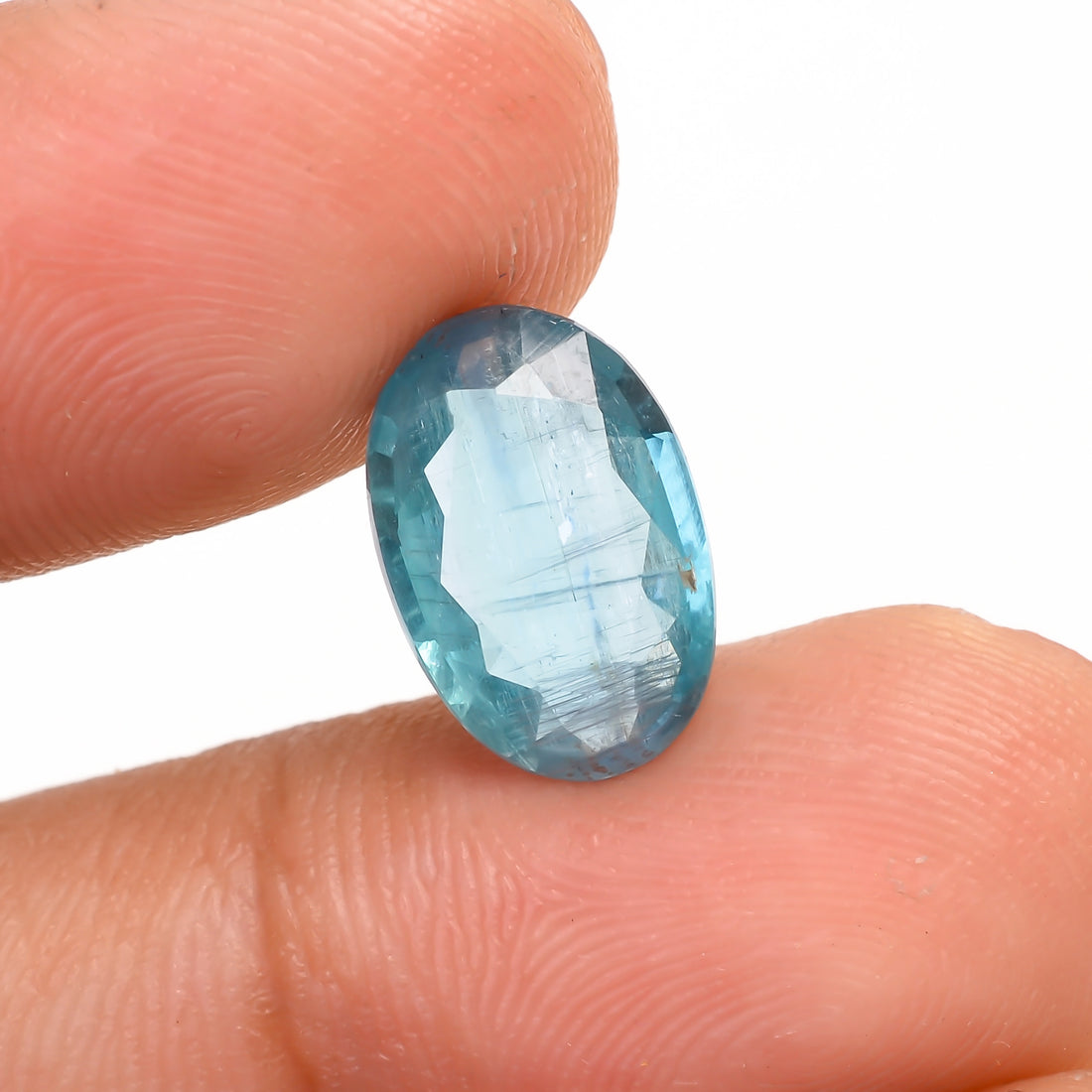 Paraiba Kyanite Blue Oval Shape Cut stone For Making Jewelry 3 Ct. 12X8X4 mm Y-9626