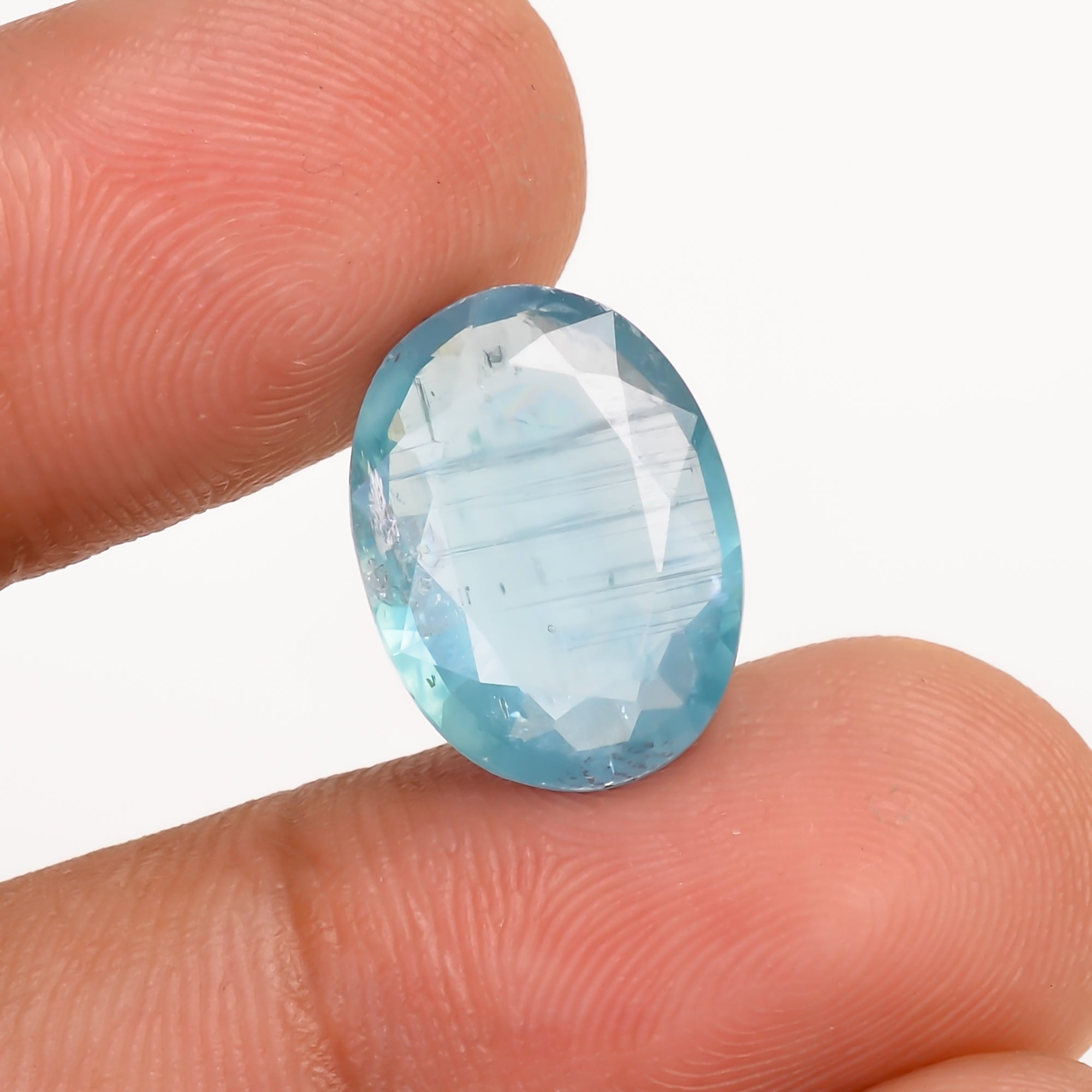 Aquatic Kyanite Oval Shape Cut Stone For Making Jewelry 5.5 Ct. 14X10X4 MM Y-9644